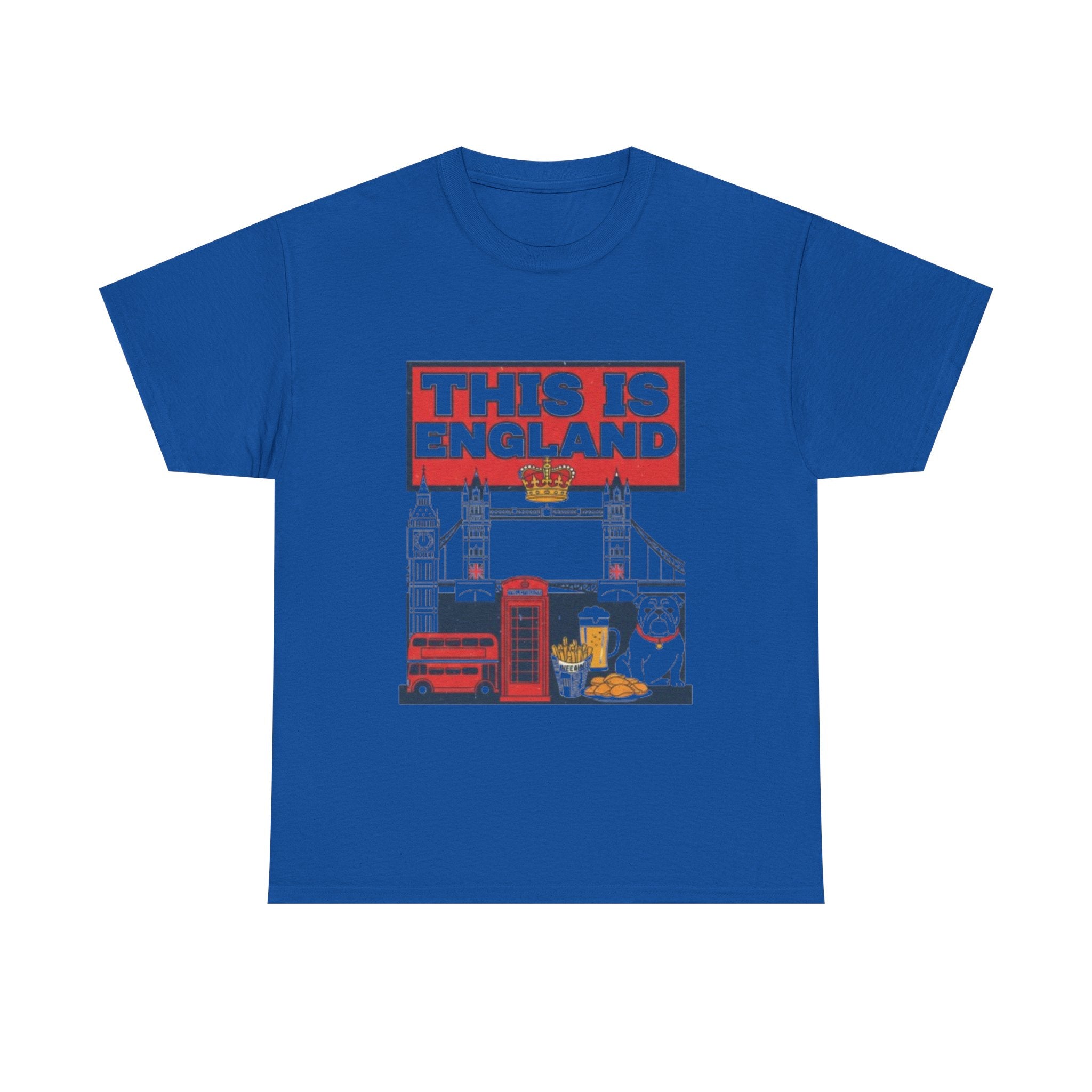 This Is England Graphic Tee — London Icons Shirt (Telephone Box, Double-Decker, Pub)