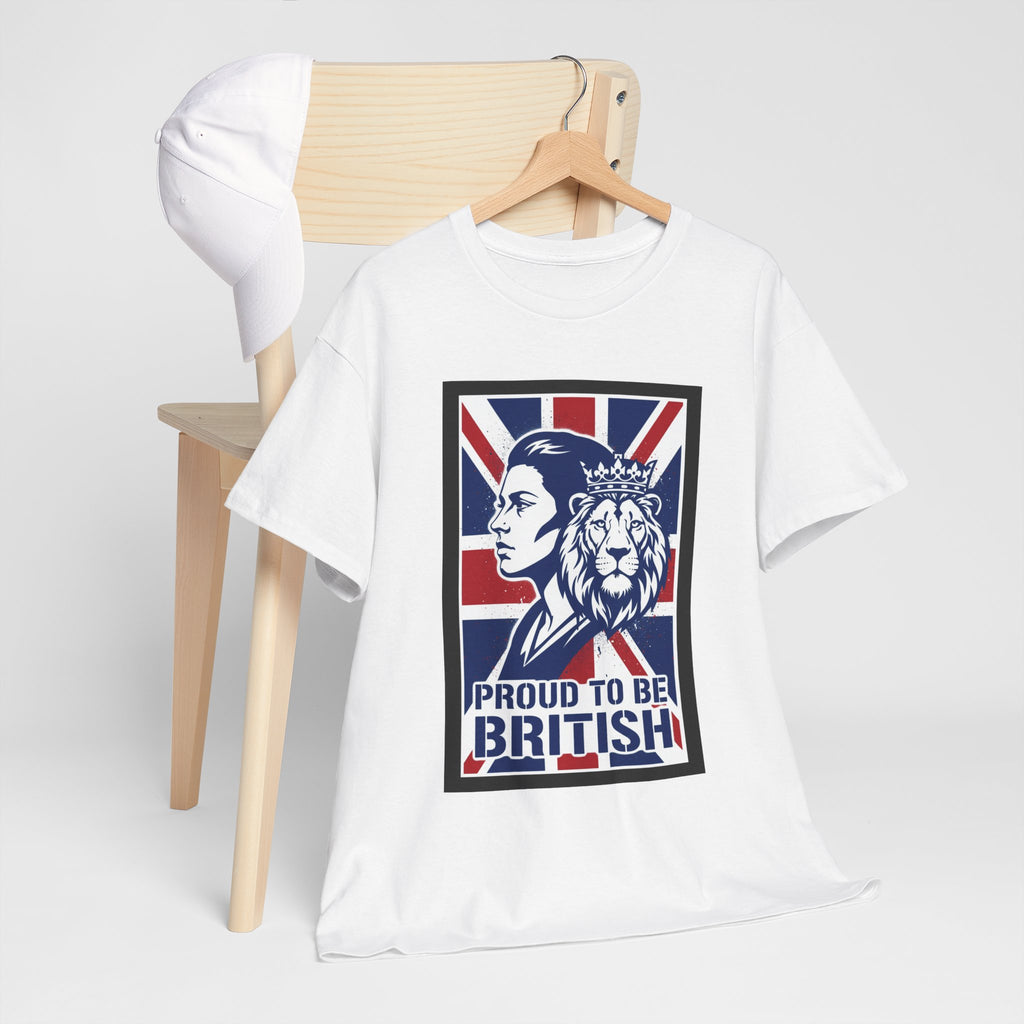 Proud to Be British T-Shirt – Union Jack Lion Graphic Tee