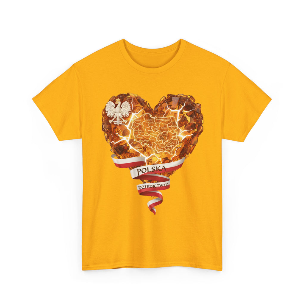 Polish Pride Heart Flame Tee | Polska Heritage T-Shirt