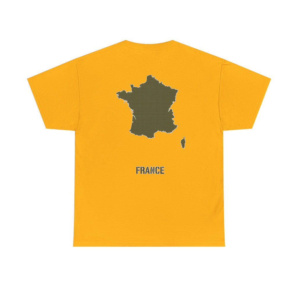 France Map T‑Shirt — Minimal Grunge Outline Tee