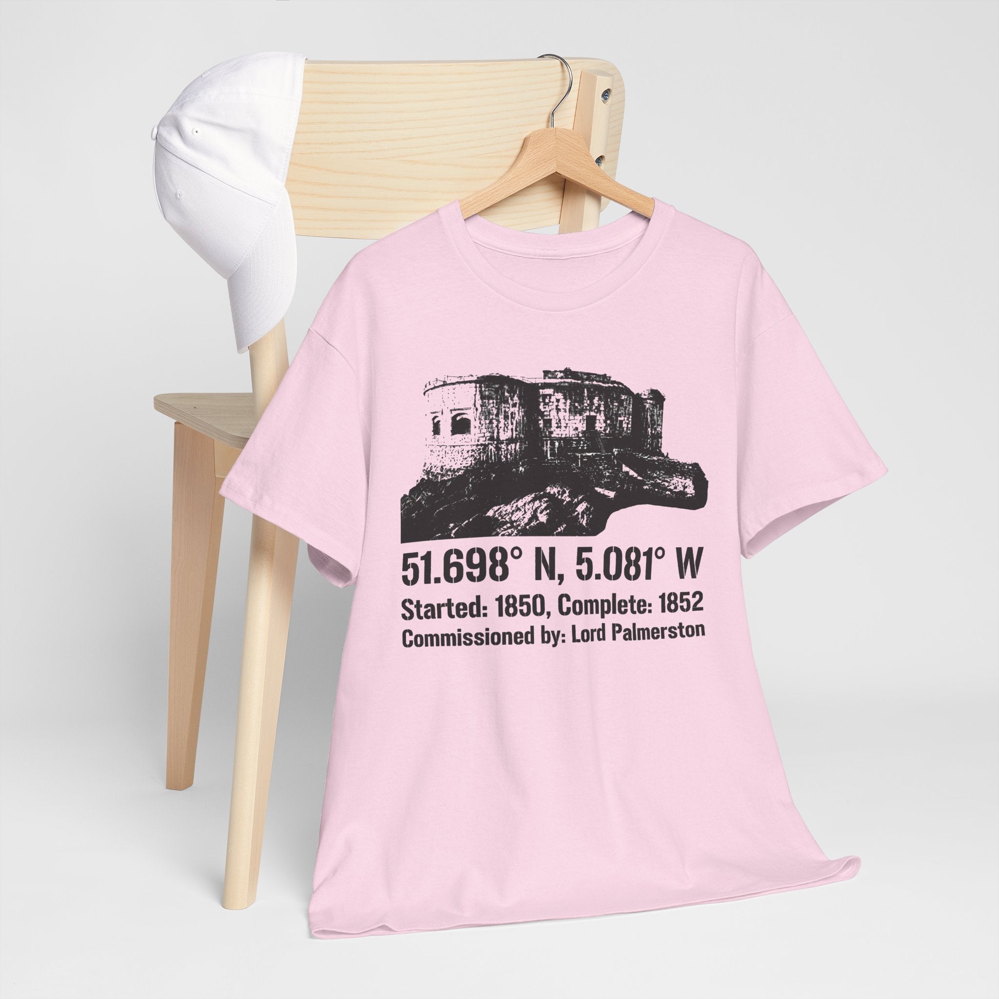 Stack Rock Fort T‑Shirt — Coastal Landmark Graphic Tee