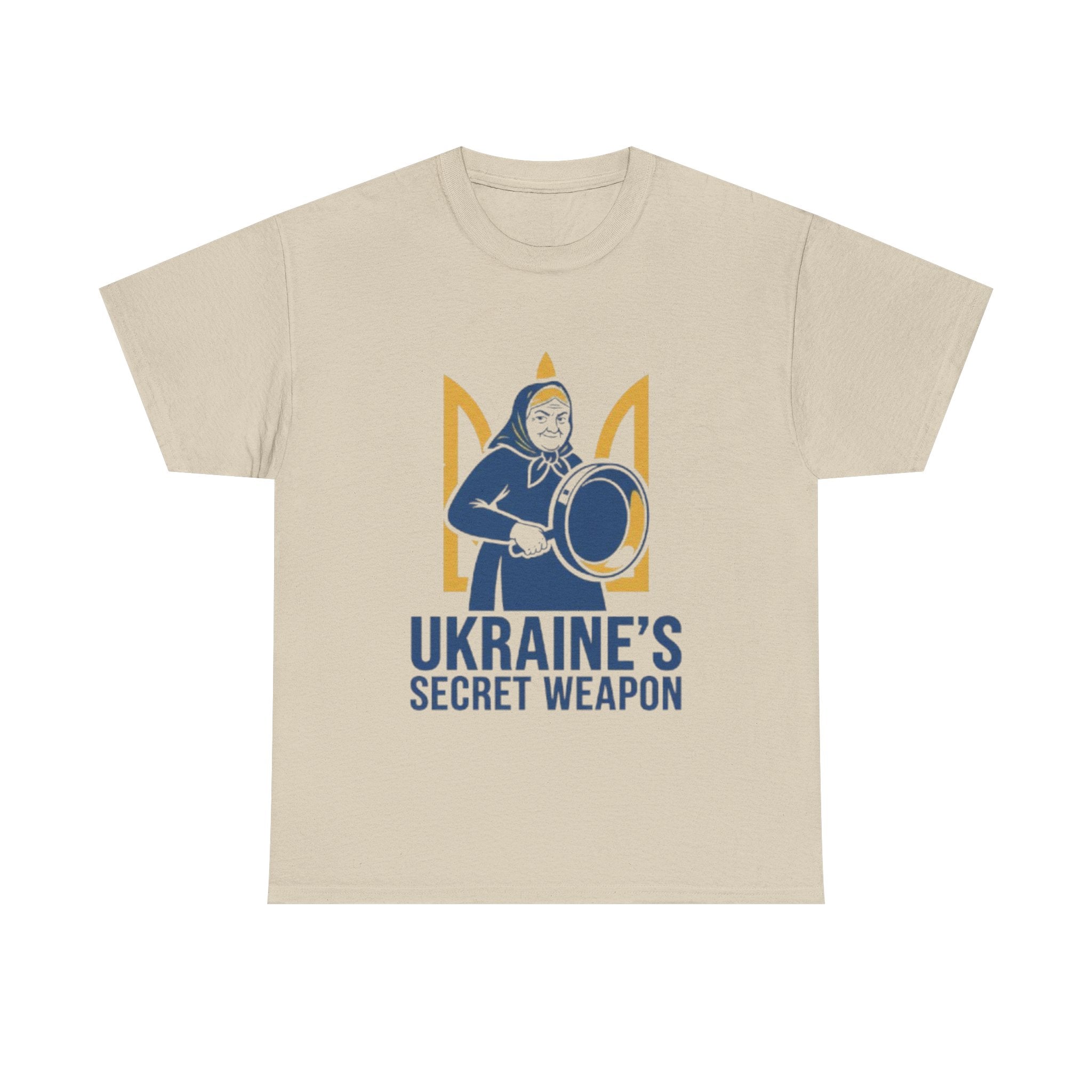 T-Shirt — "Ukraine's Secret Weapon" Grandma with Pot Design