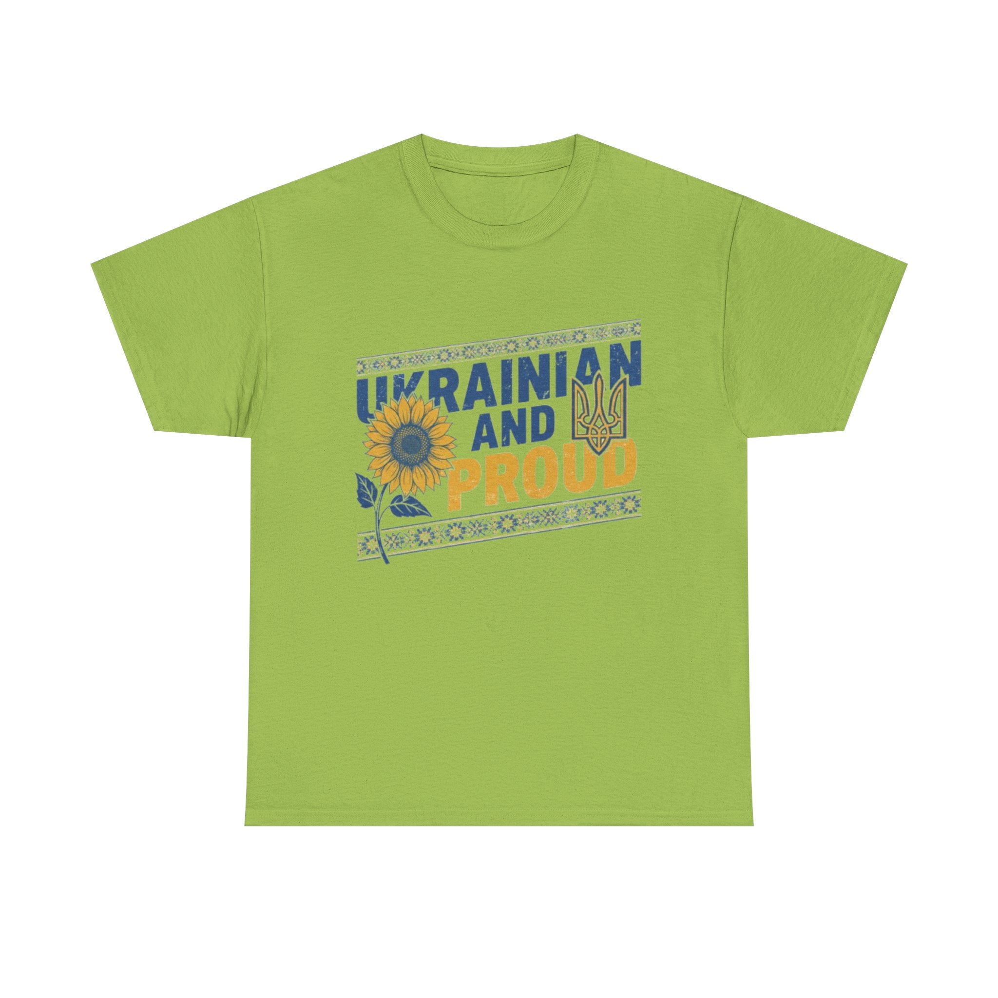 Ukrainian and Proud T-Shirt — Sunflower & Tryzub Patriotic Tee