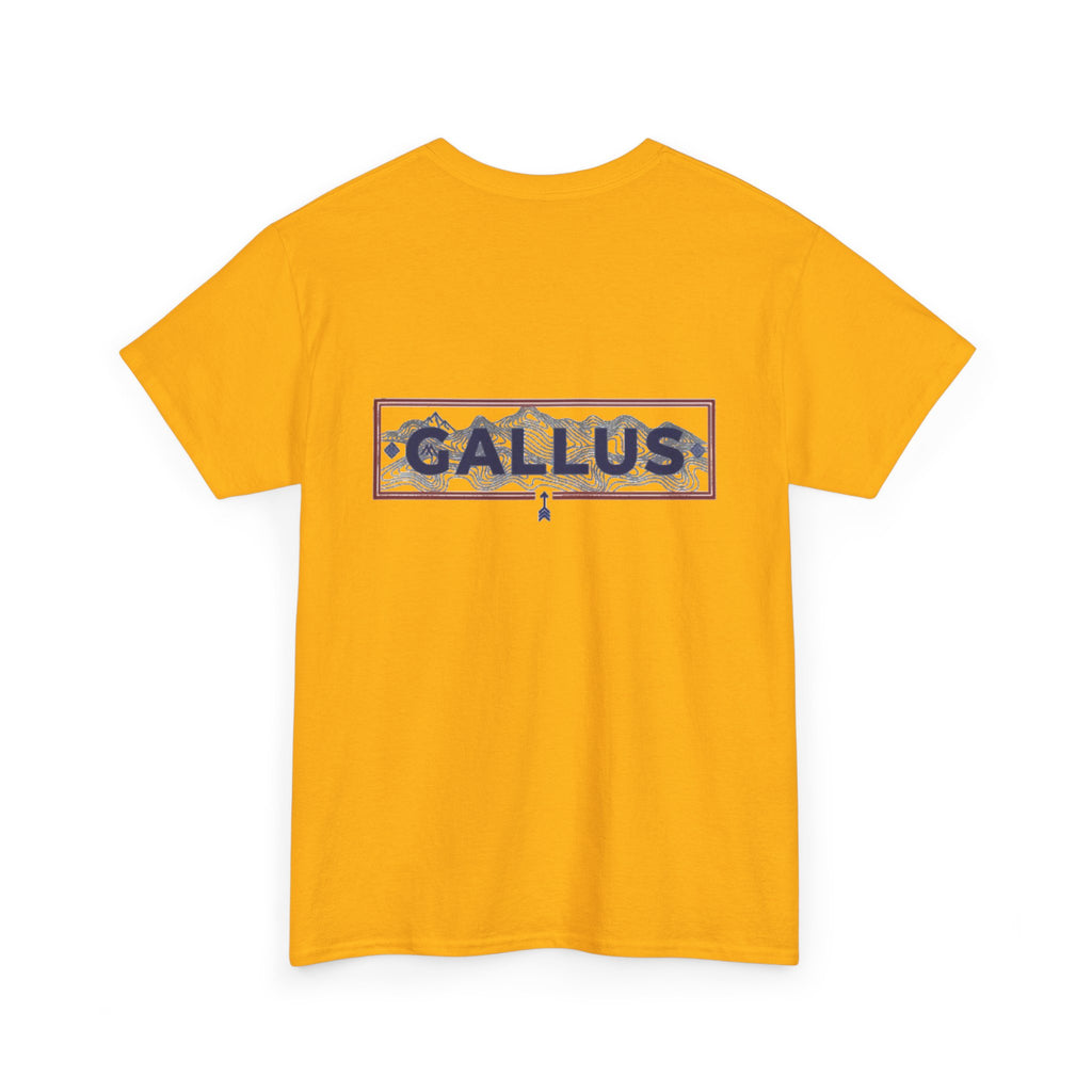 Gallus Logo T-Shirt — Minimal Retro Chest & Back Graphic Tee