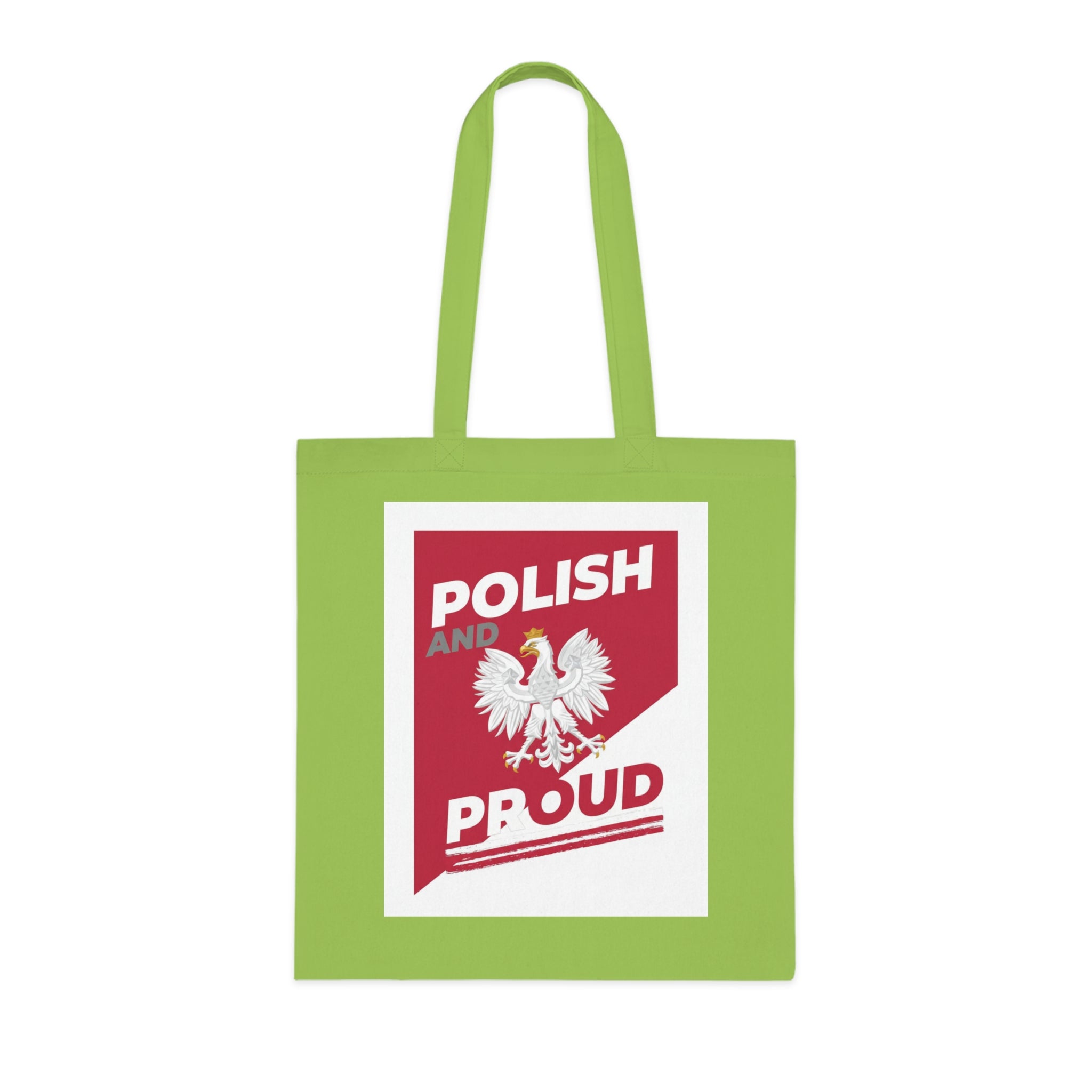 Polish and Proud Cotton Tote Bag — Polish Eagle Patriotic Grocery Shopper