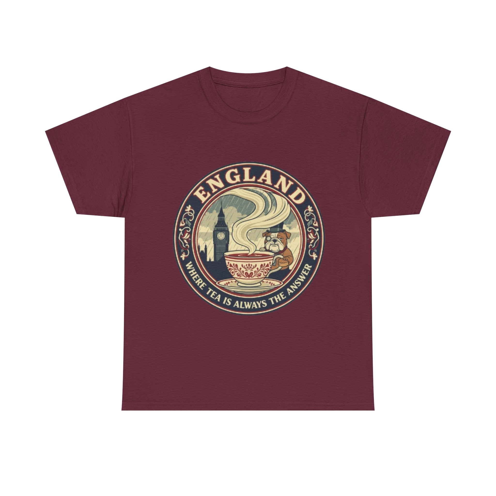 England Tea Vintage Graphic Tee — "Where Tea Is Always The Answer"