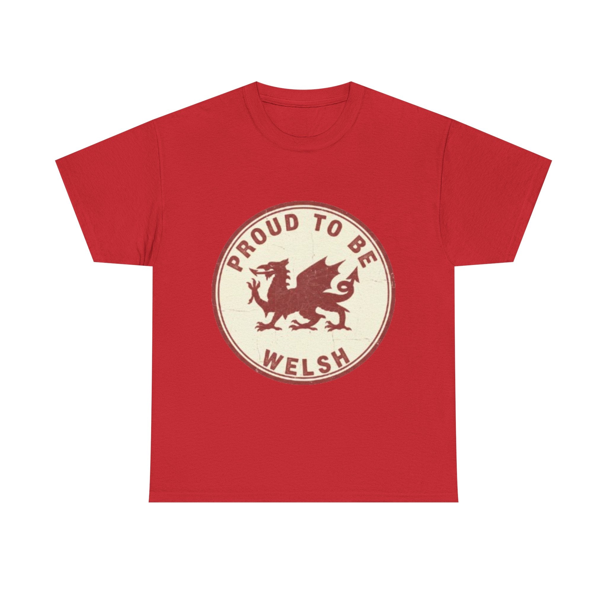 Proud to Be Welsh T-Shirt — Retro Welsh Dragon Pride Tee
