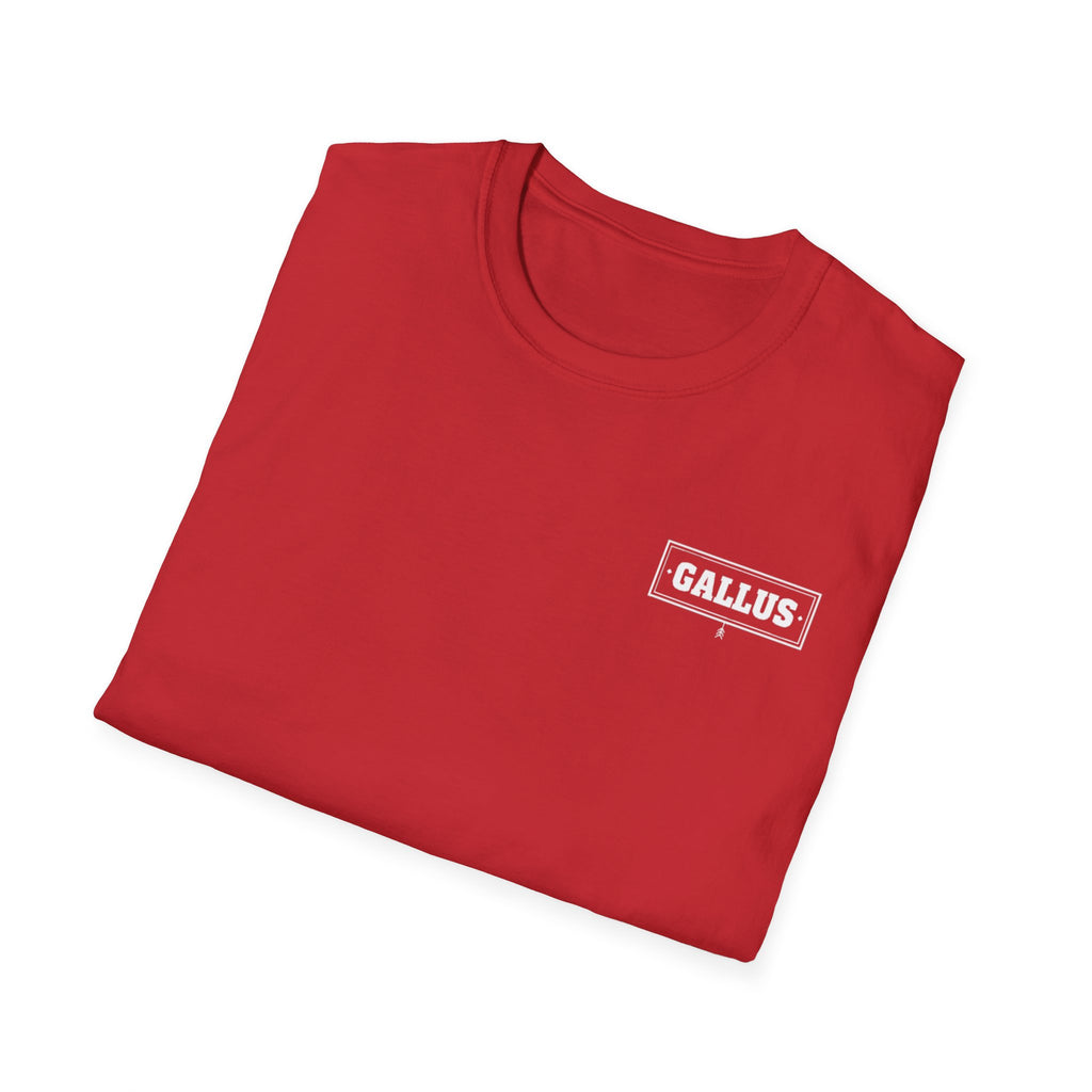 Gallus Mountain Badge T-Shirt — 'I Am Exploring, Not Lost' Adventure Tee