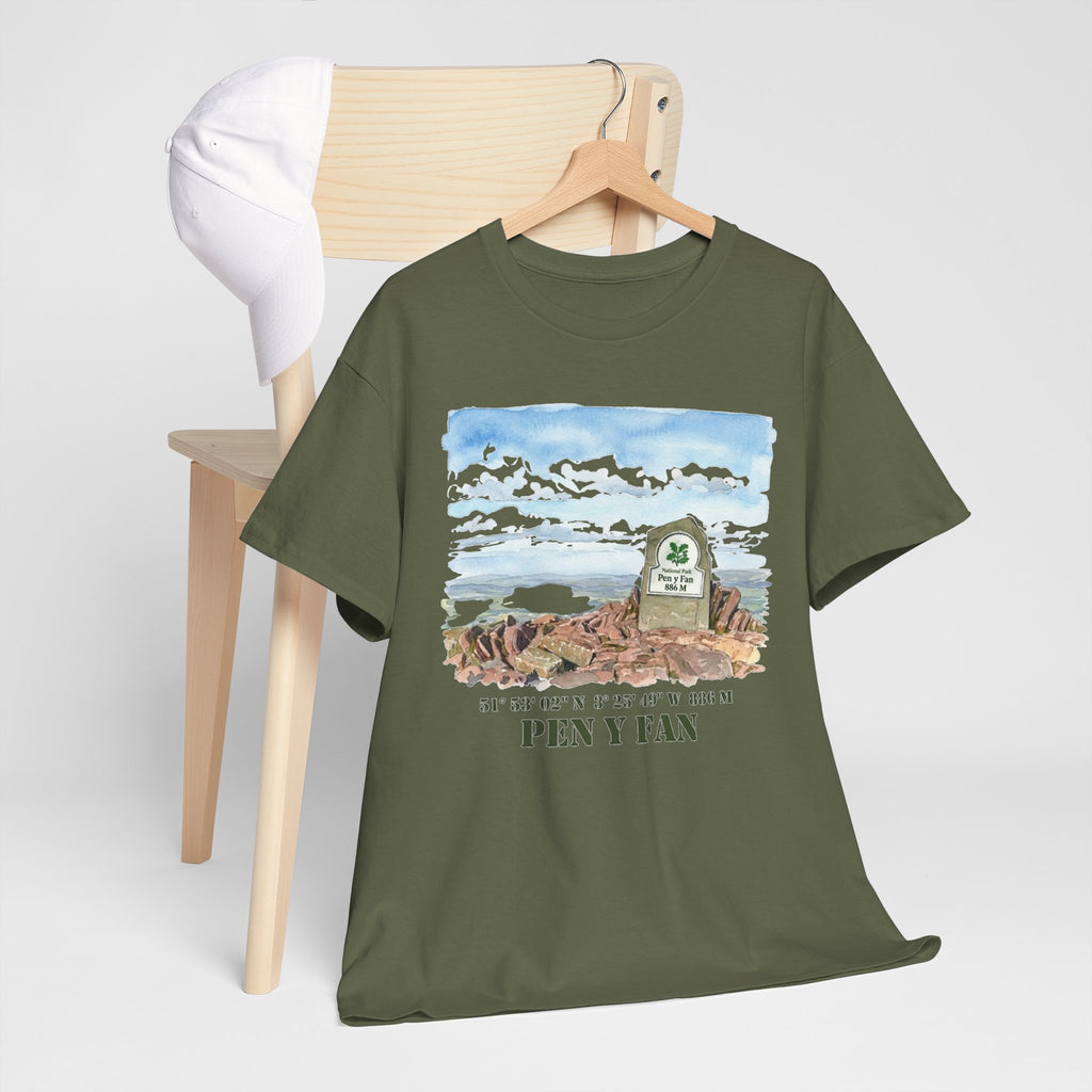 Pen y Fan Landscape T‑Shirt — Wales Mountain Hiking Souvenir Tee