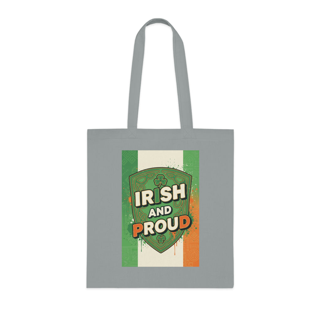 Irish and Proud Cotton Tote — St. Patrick’s Day Irish Flag Shopper