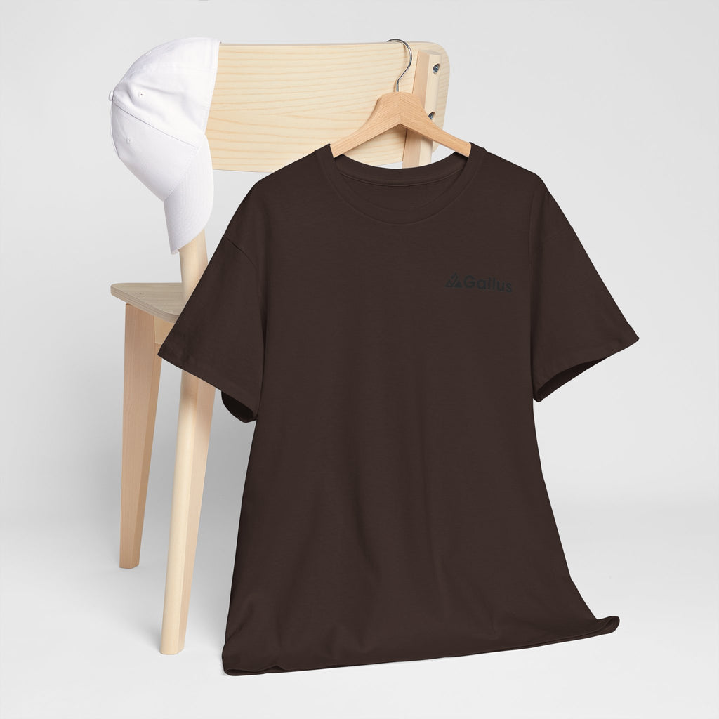 Mountain Sunset Graphic Tee — Vintage Nature Poster Back Print