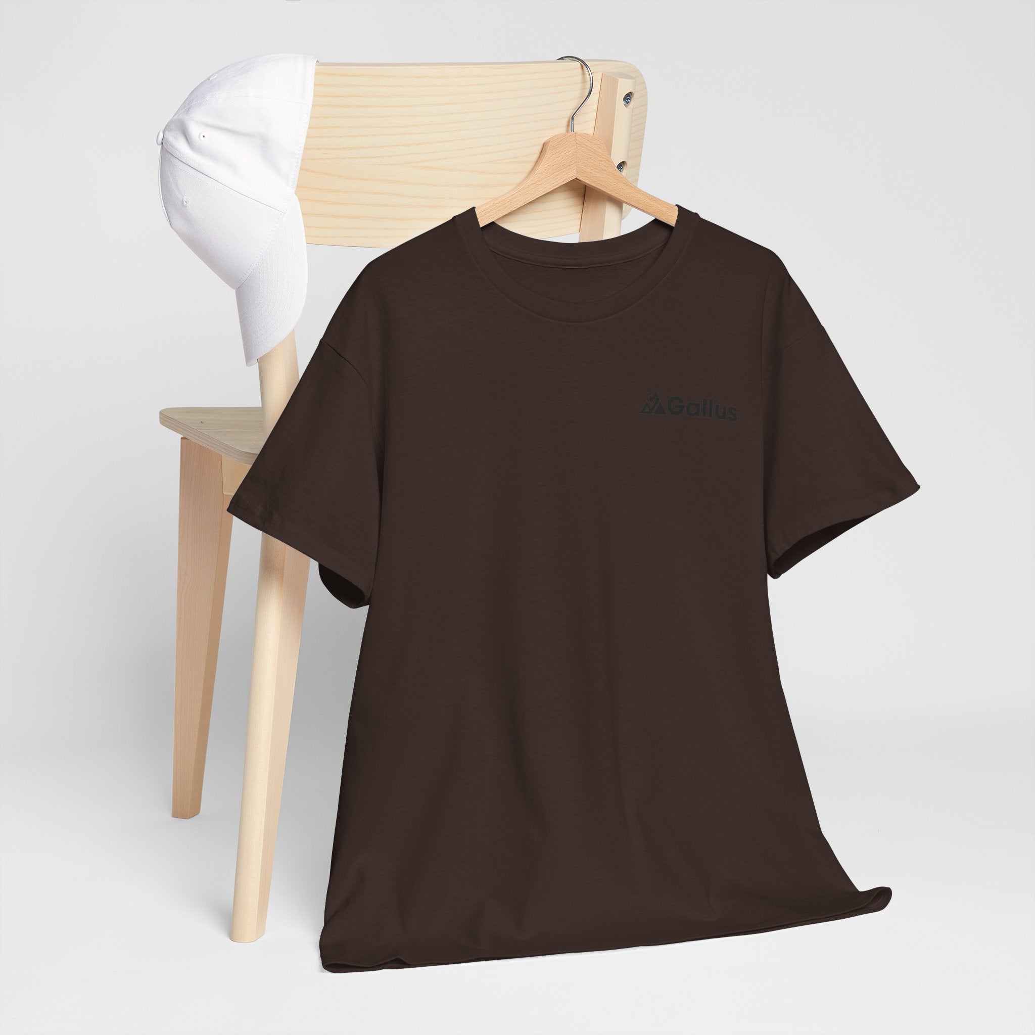 Mountain Sunset Graphic Tee — Vintage Nature Poster Back Print