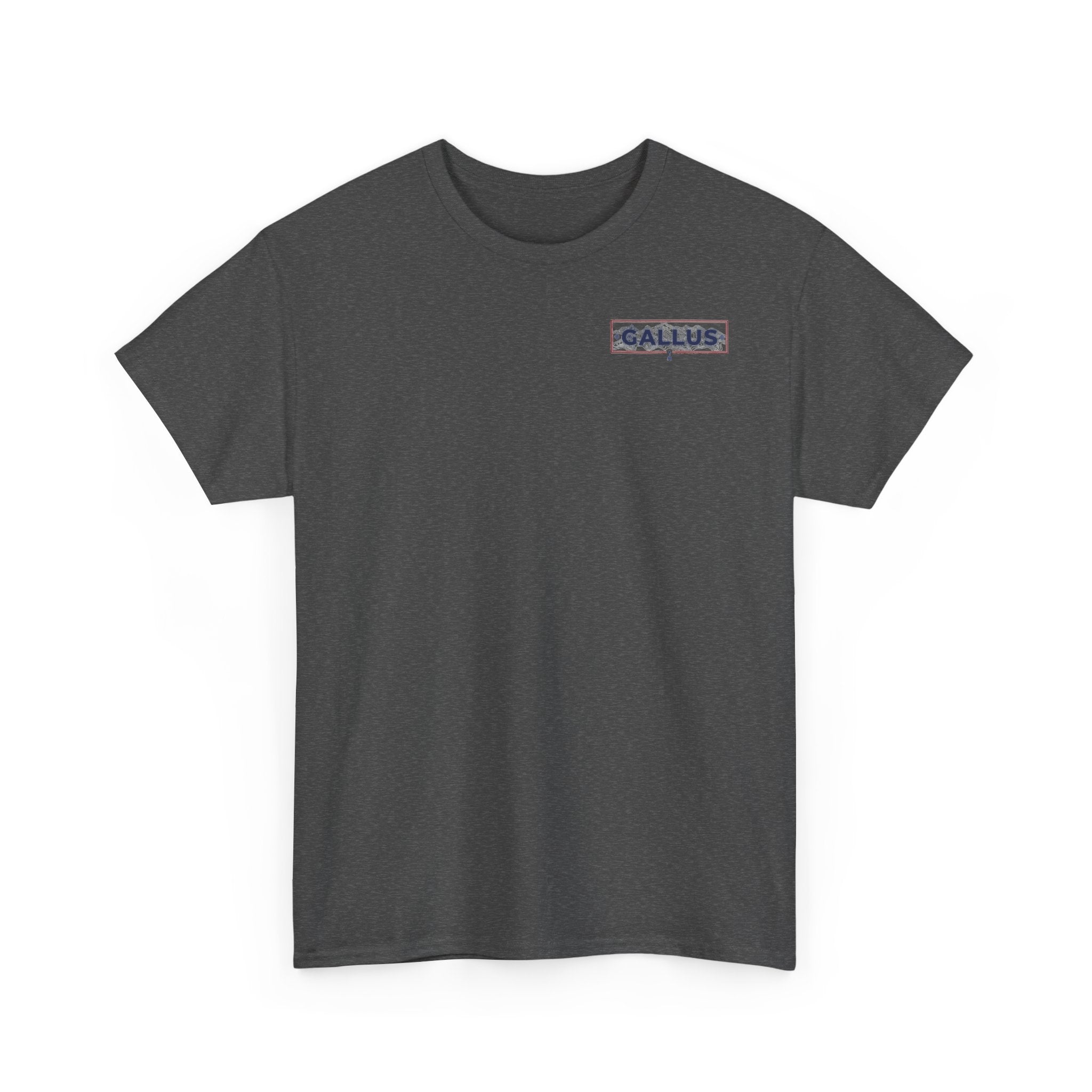 Gallus Logo T-Shirt — Minimal Retro Chest & Back Graphic Tee
