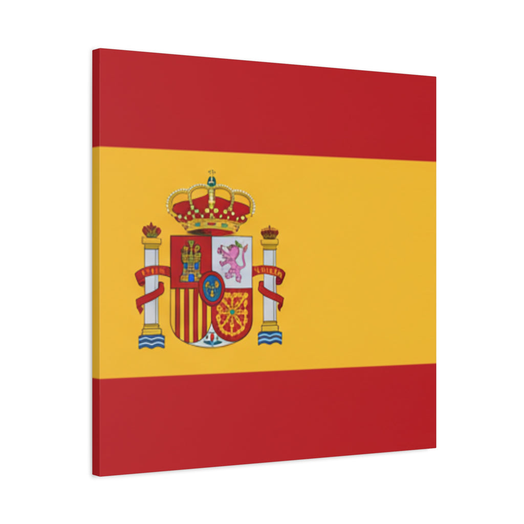 Spanish Flag Matte Canvas Print — Stretched Wall Art (1.25")