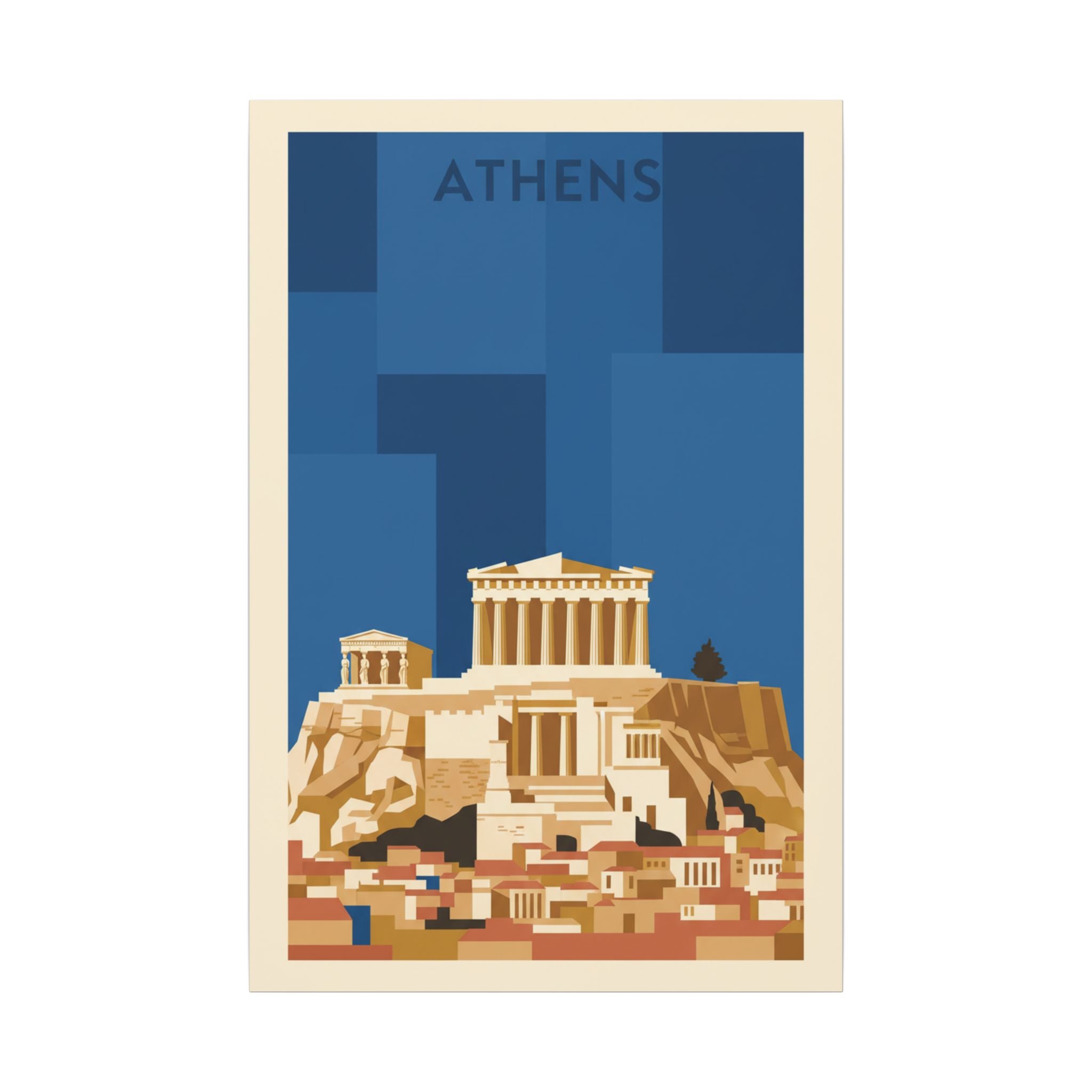 Acropolis Parthenon Matte Canvas Wall Art