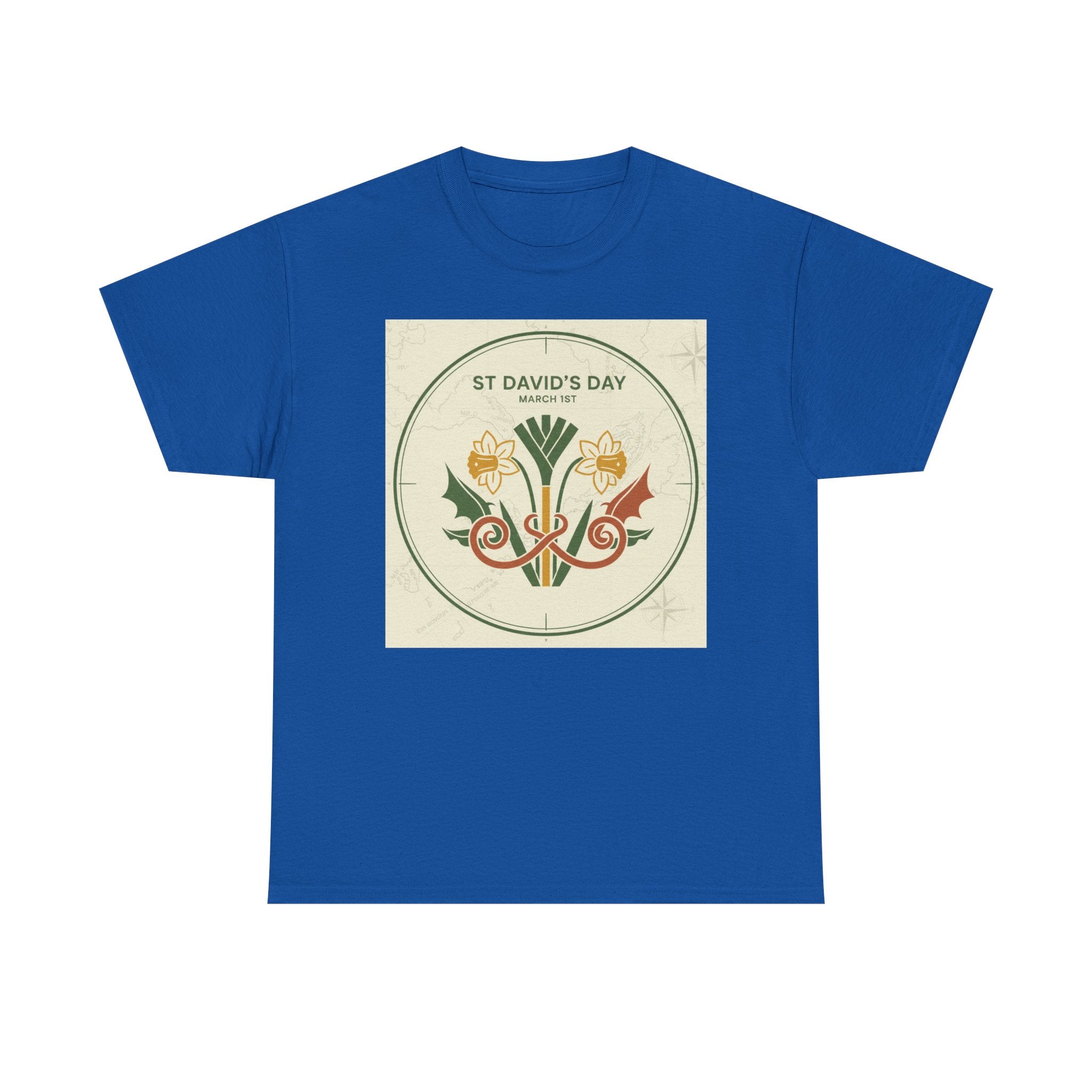 St. David's Day Floral Tee — Welsh Daffodil & Leek Celebration Shirt