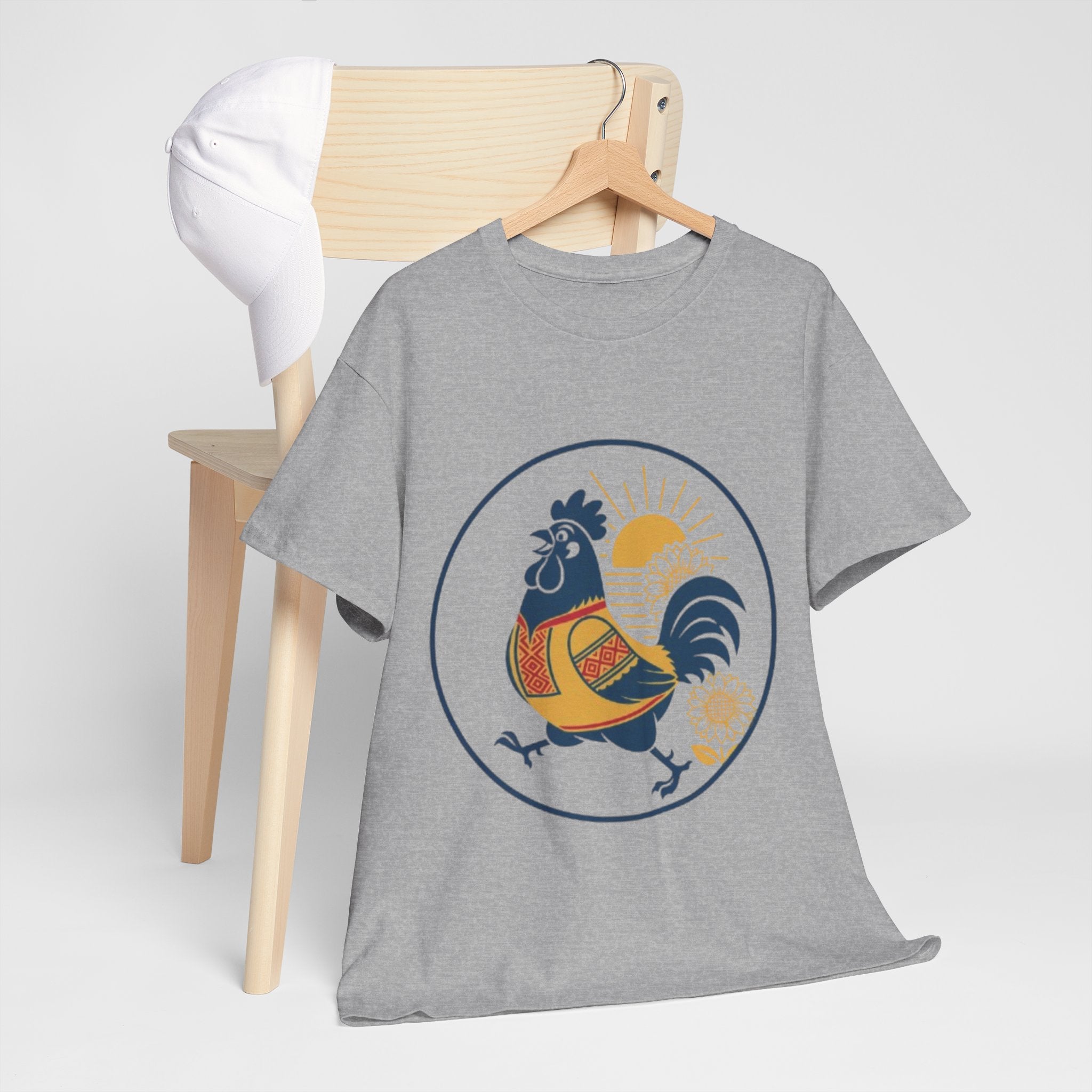 Rooster Sunburst Graphic Tee — Vintage Farmhouse Rooster T-Shirt