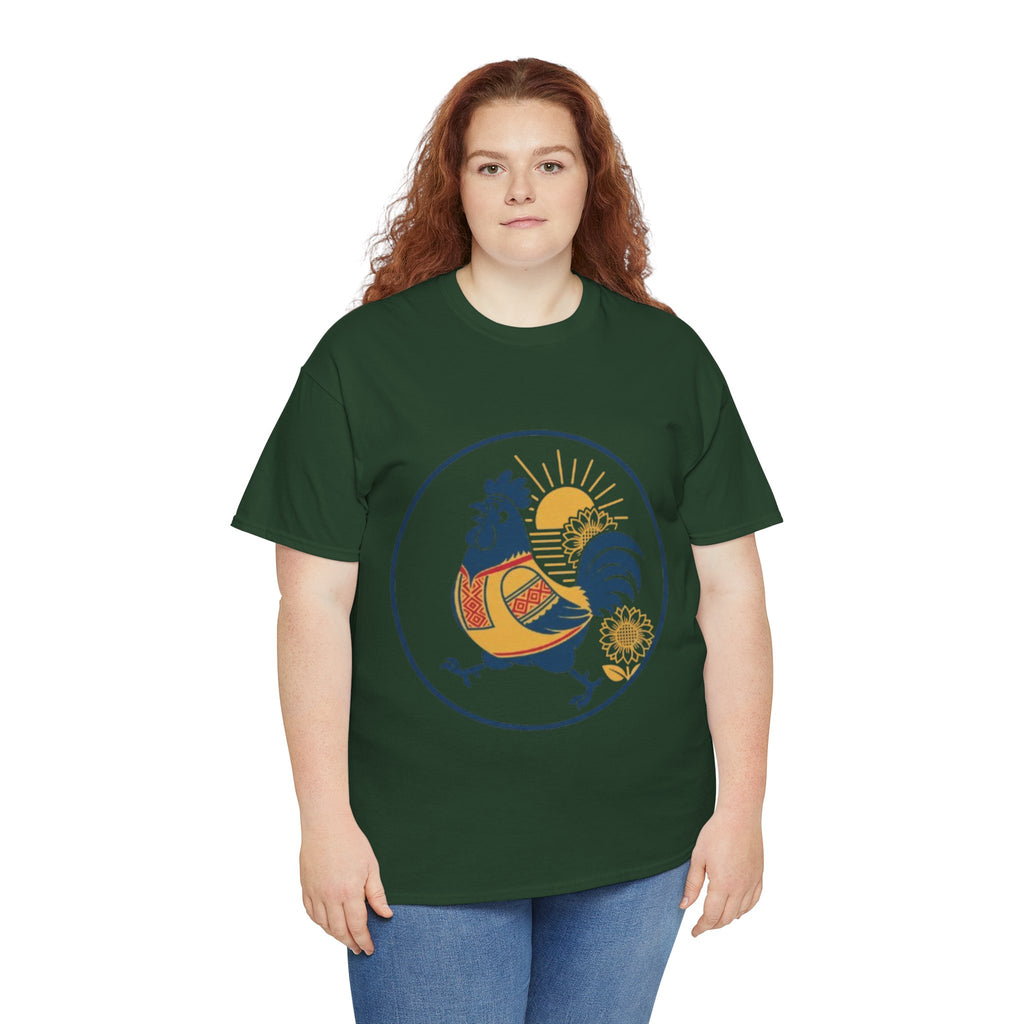 Rooster Sunburst Graphic Tee — Vintage Farmhouse Rooster T-Shirt