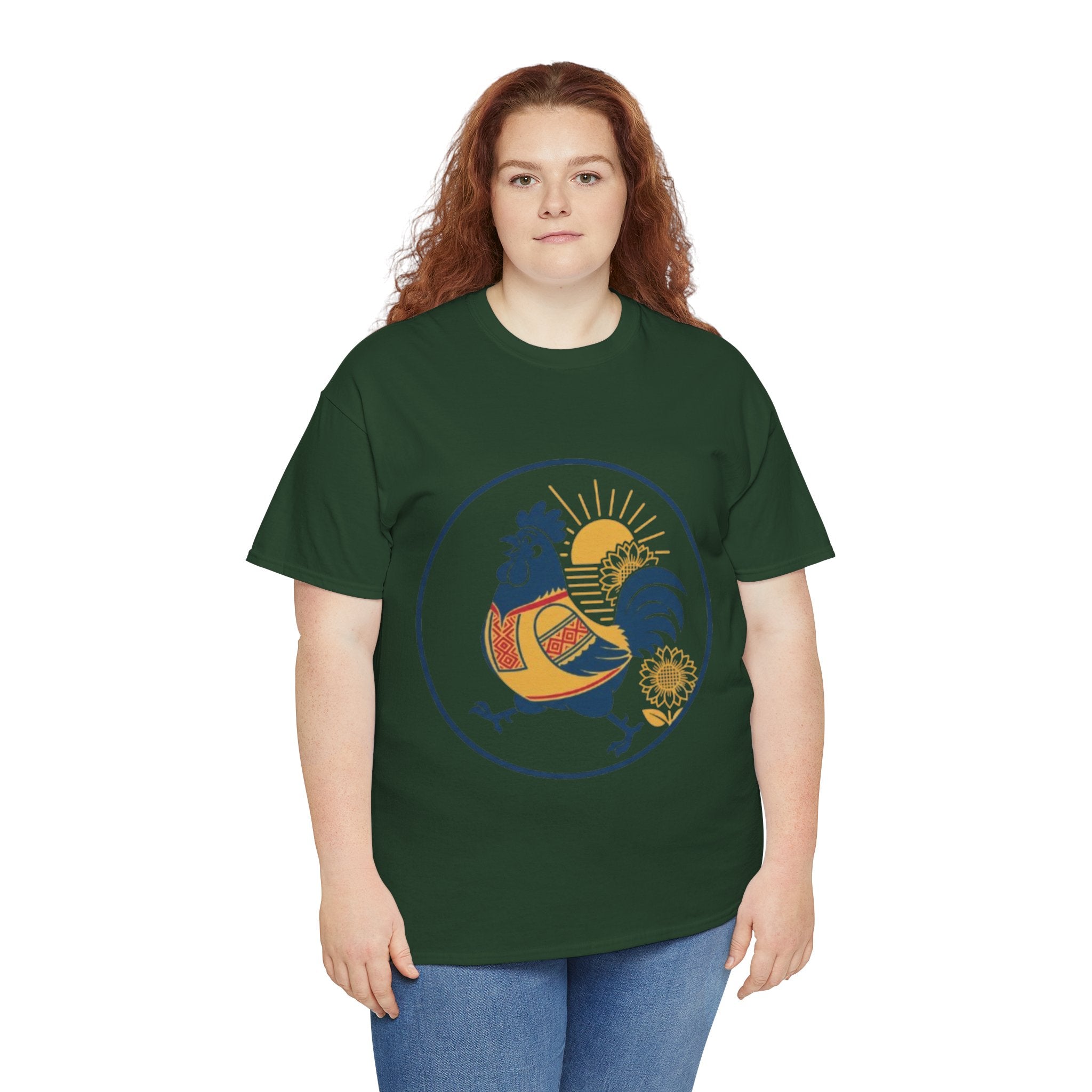 Rooster Sunburst Graphic Tee — Vintage Farmhouse Rooster T-Shirt