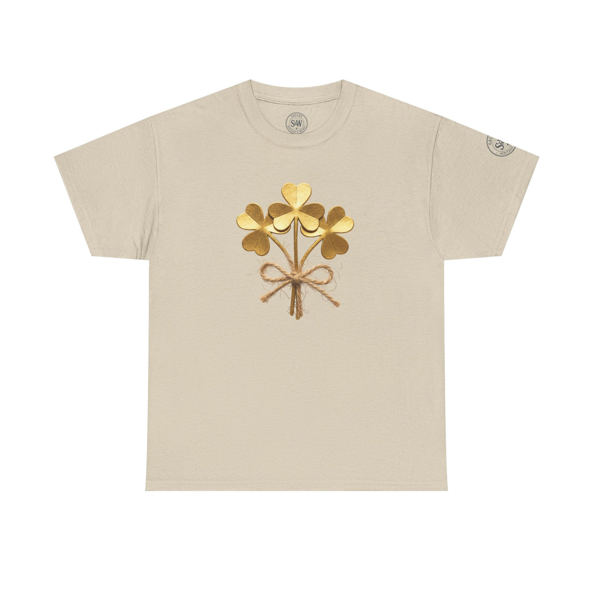 Shamrock Bouquet T-Shirt — Irish Clover Heritage Tee — product image 3