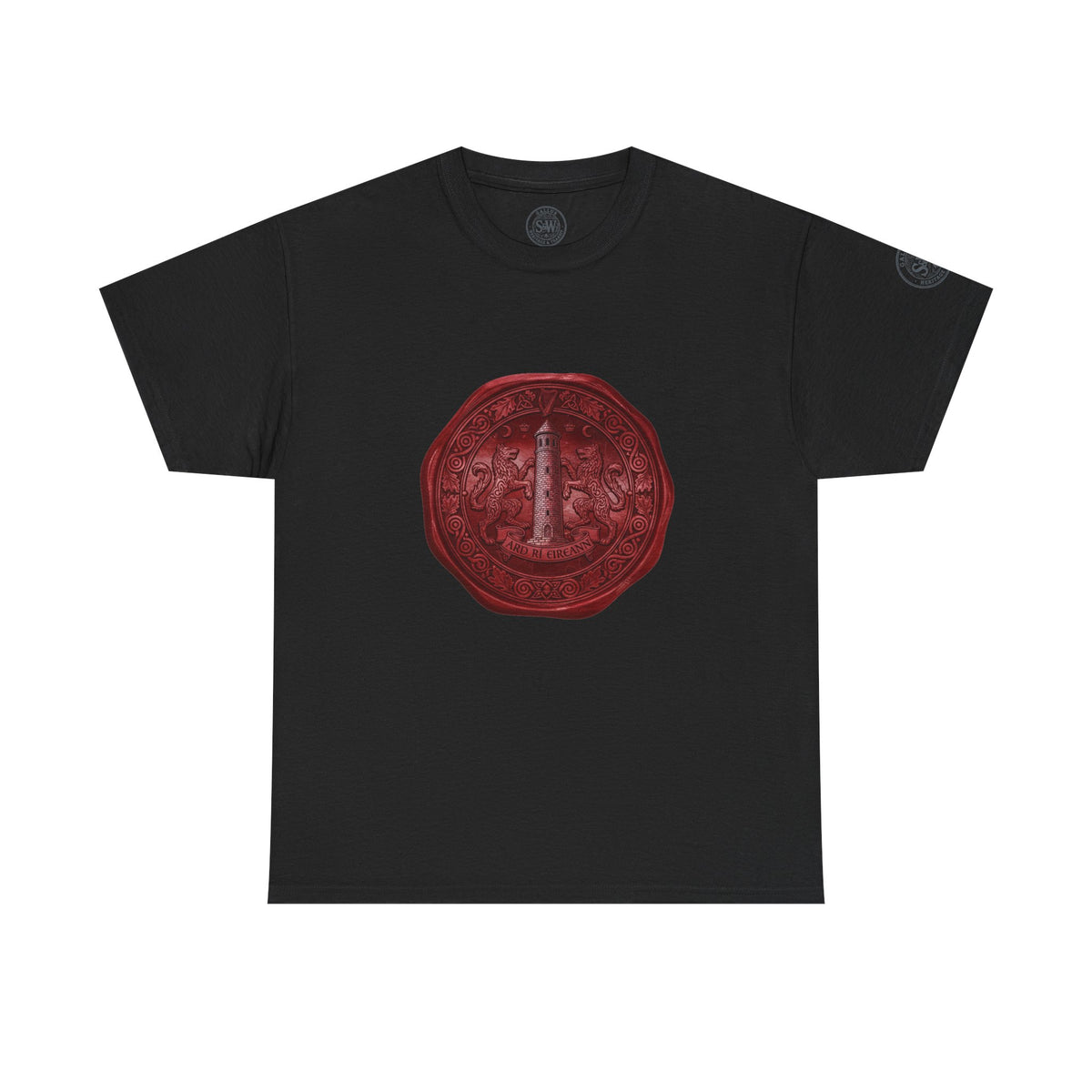 Vintage Wax Seal T-Shirt — Red Embossed Emblem Graphic Tee — product image 2