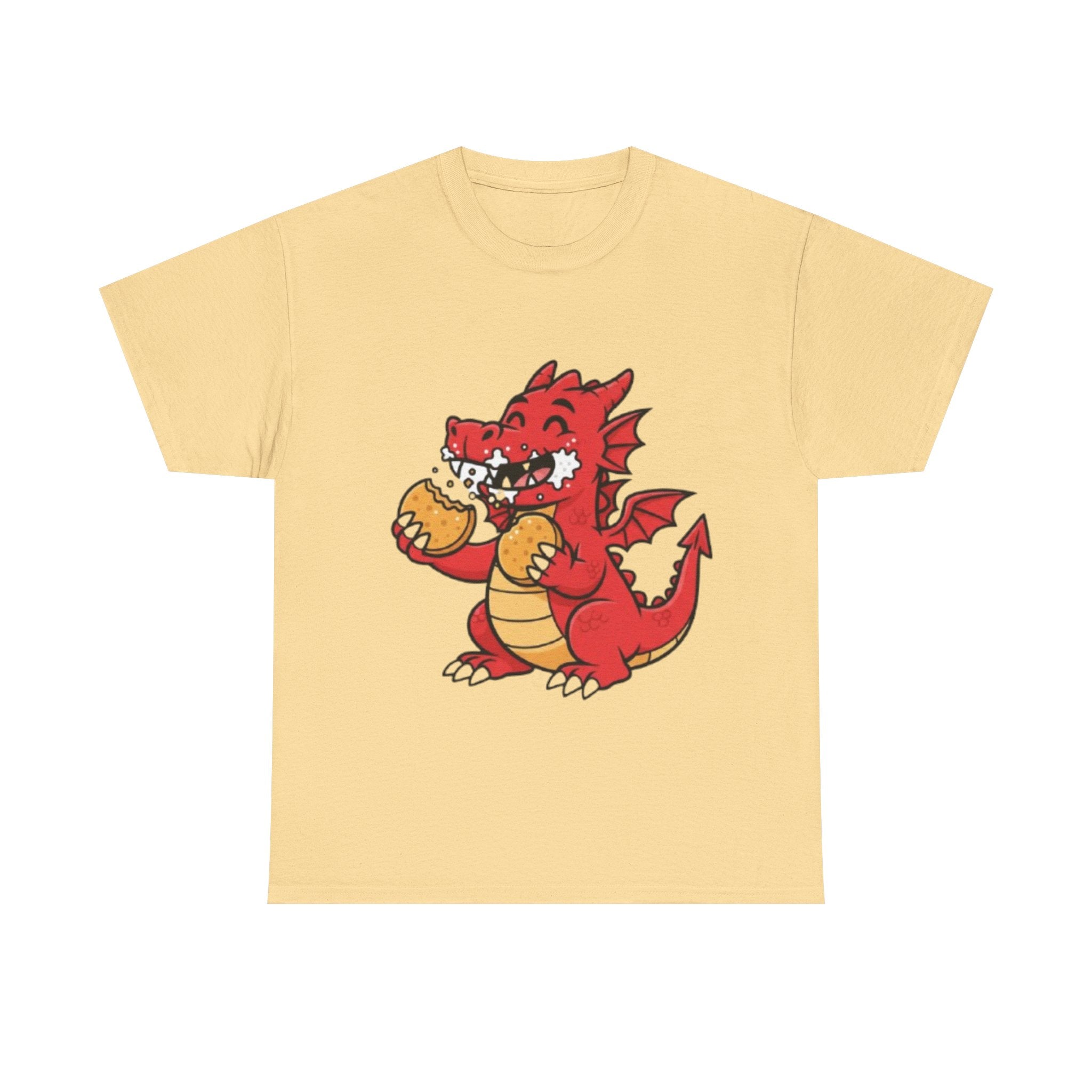 Red Dragon Eating Tacos T-Shirt — Cute Cartoon Taco Lover Tee