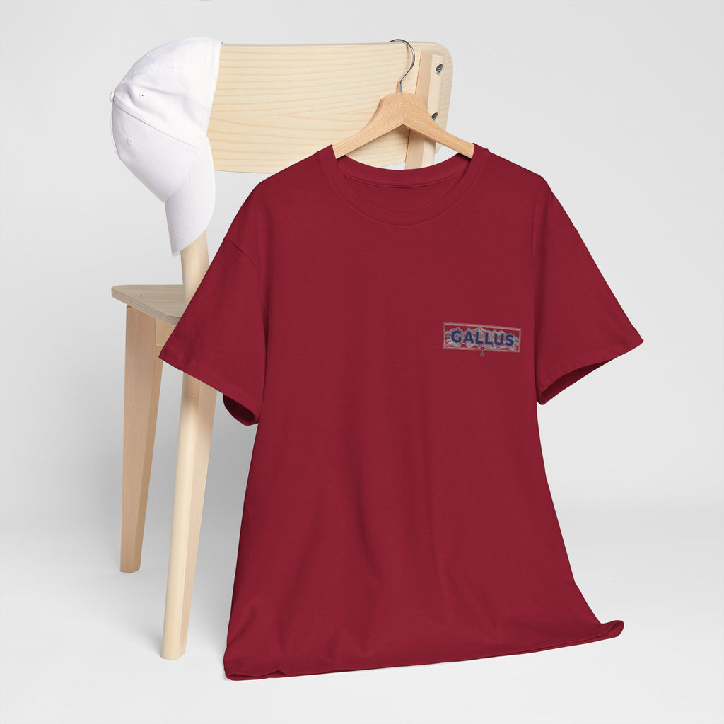 Mountain Sunset T-Shirt — Retro Nature Graphic Tee with 'GALLUS' Logo