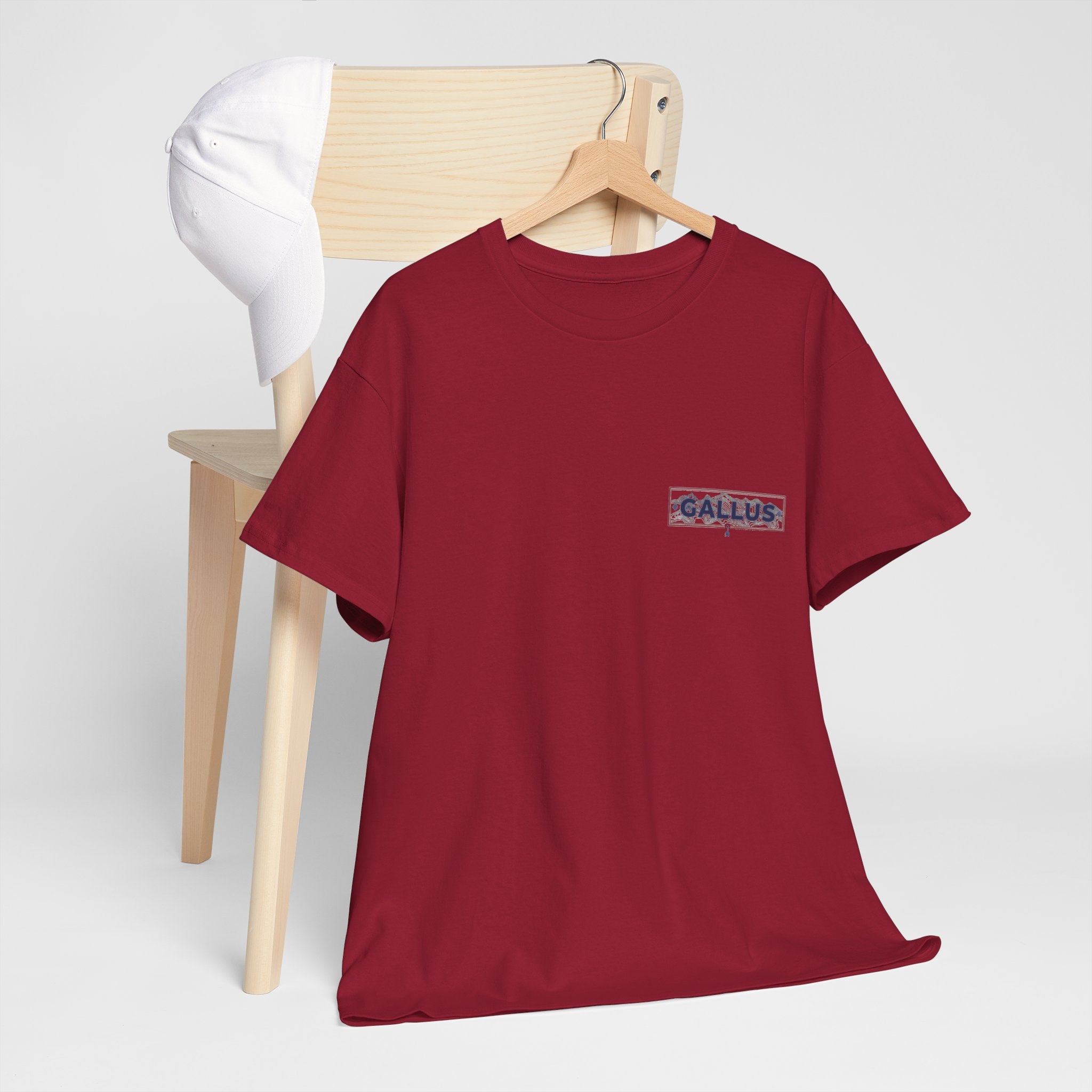 Mountain Sunset T-Shirt — Retro Nature Graphic Tee with 'GALLUS' Logo