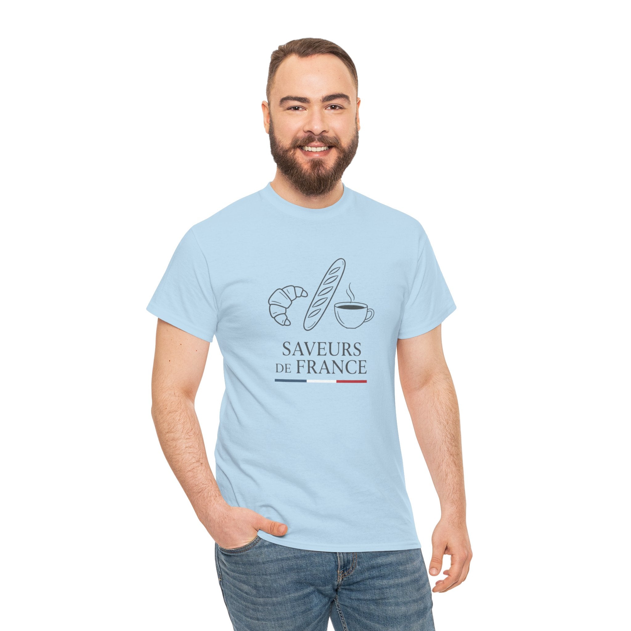 Saveurs de France T-Shirt — French Bakery Croissant & Baguette Tee