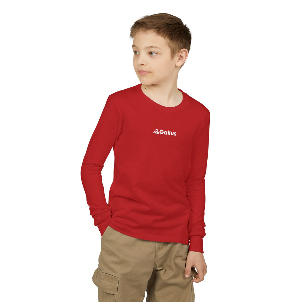 Youth Long Sleeve Tee — Minimal White Jersey Shirt