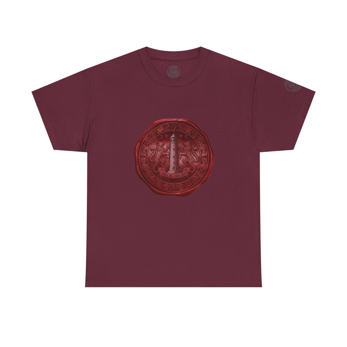 Vintage Wax Seal T-Shirt — Red Embossed Emblem Graphic Tee — product image 6