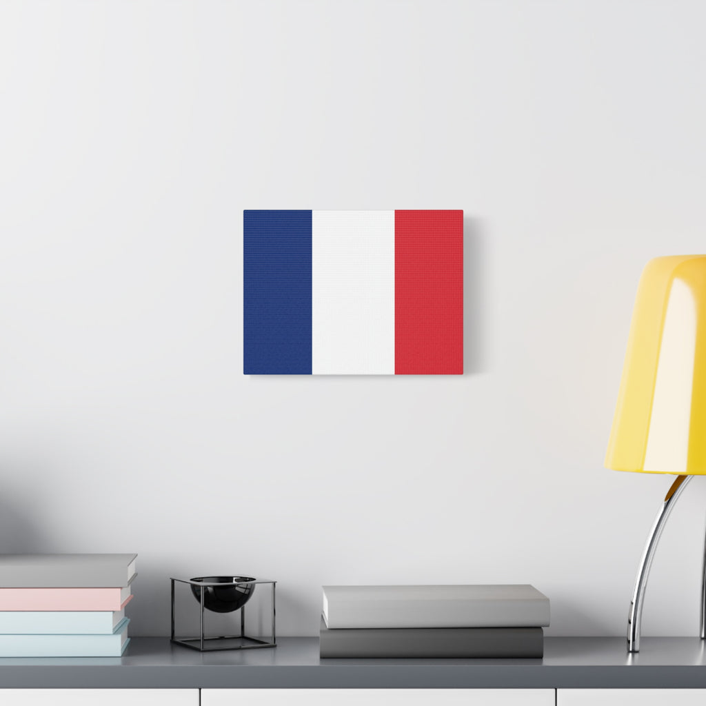 France Flag Matte Stretched Canvas (1.25") — Tricolor Wall Art