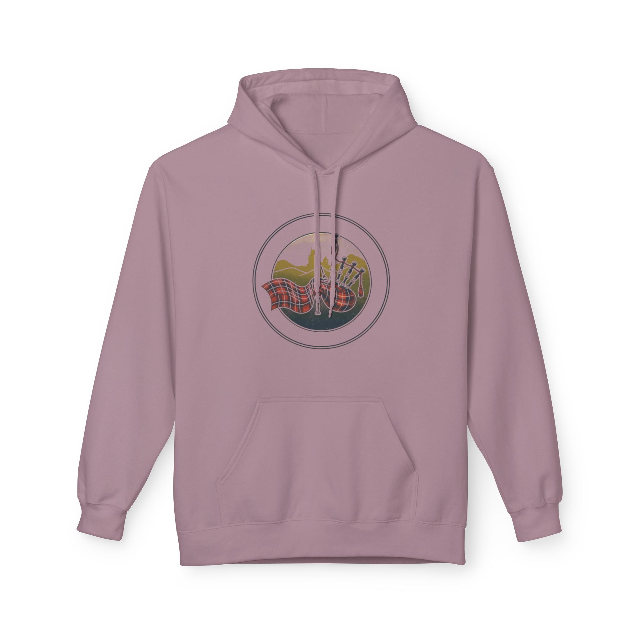 Vintage Mountain Waves Hoodie — Retro Scenic Nature Graphic