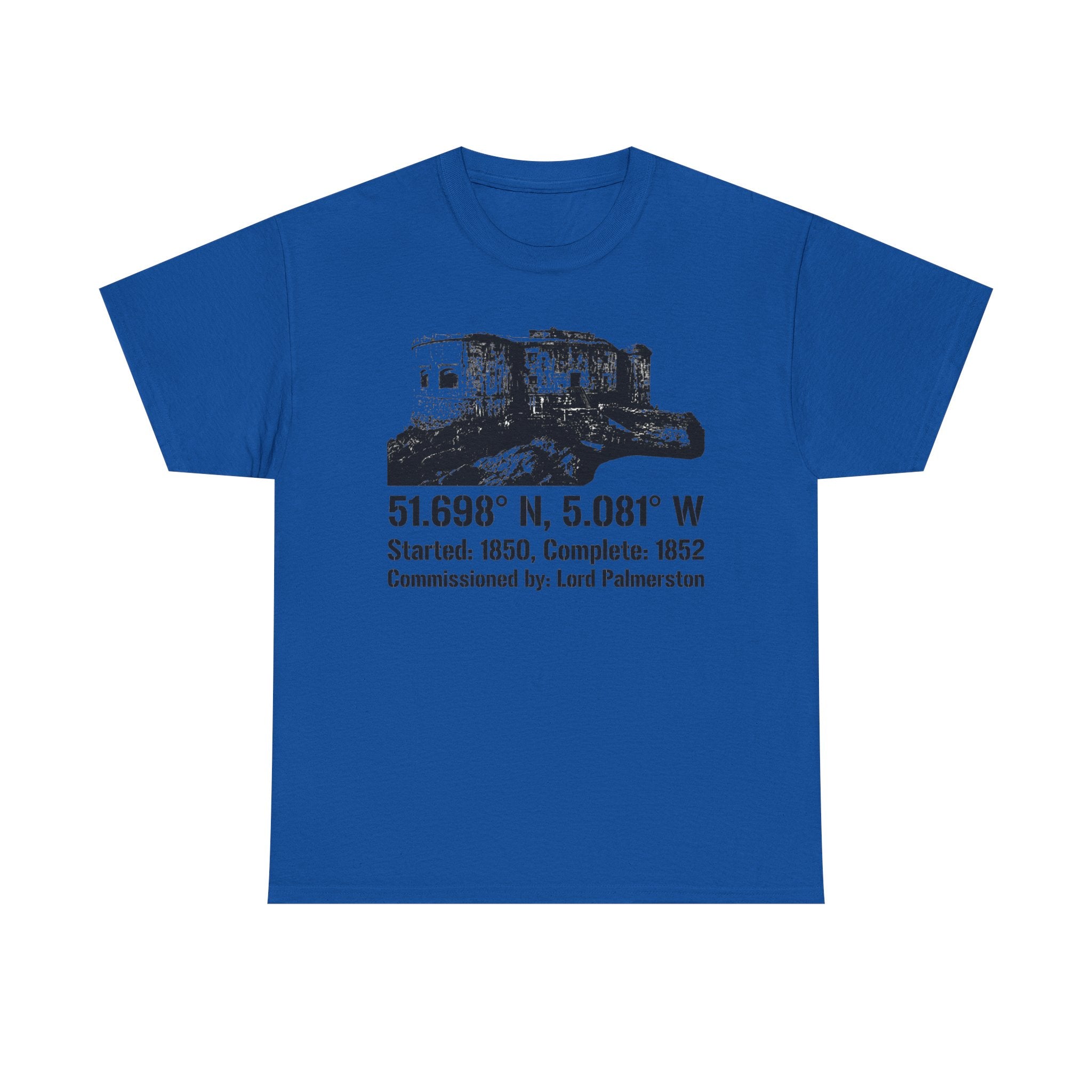 Stack Rock Fort T‑Shirt — Coastal Landmark Graphic Tee