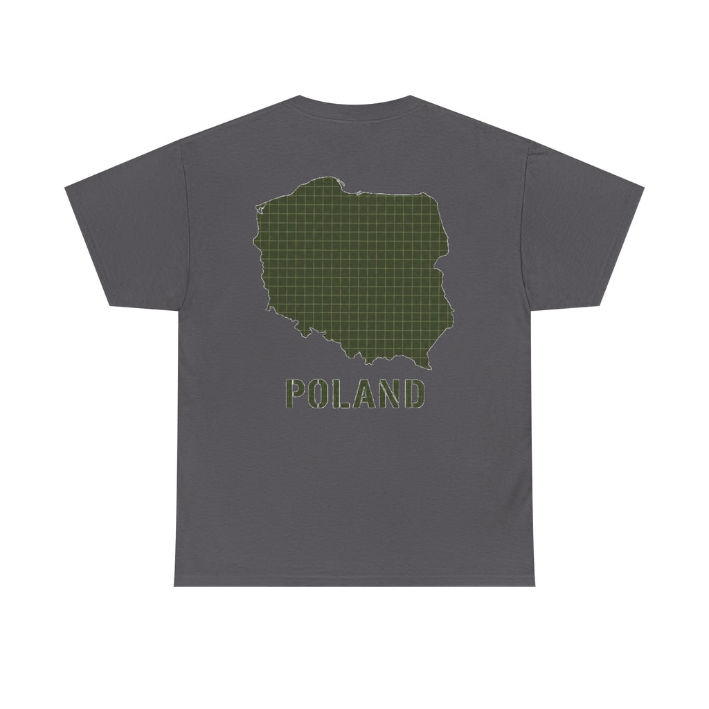 Poland Map Tee — Military Grid Map Graphic T-Shirt