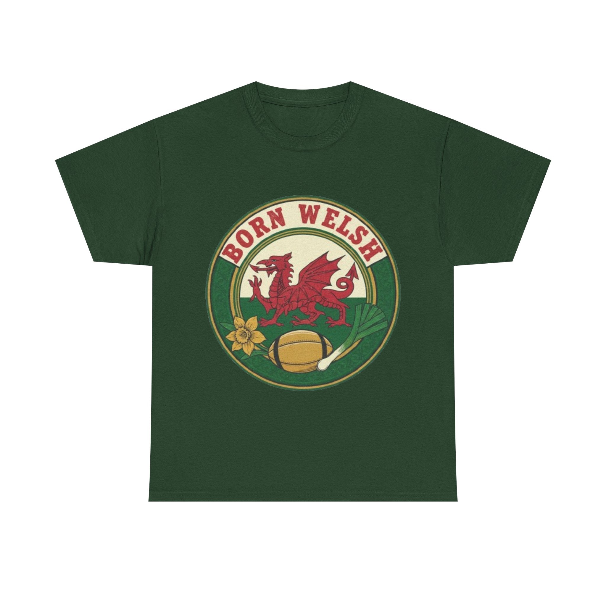 Born Welsh T-Shirt — Retro Welsh Dragon Heritage Tee