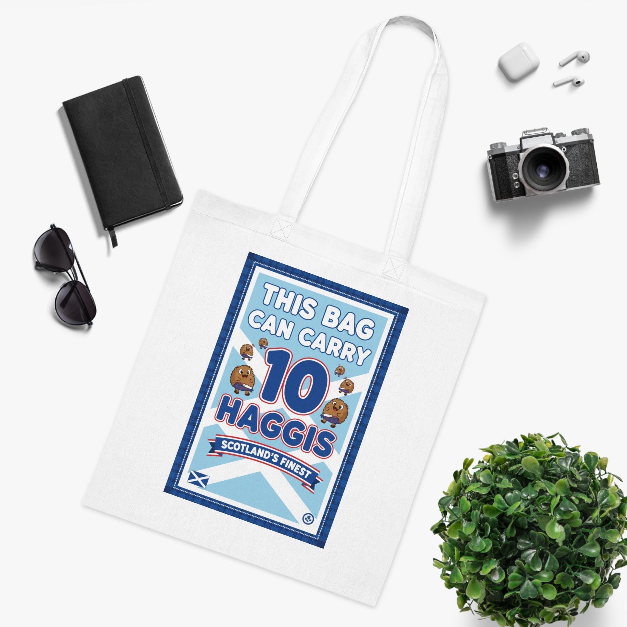 Tote Bag — "This Bag Can Carry 10 Haggis" Scottish Novelty Grocery Tote