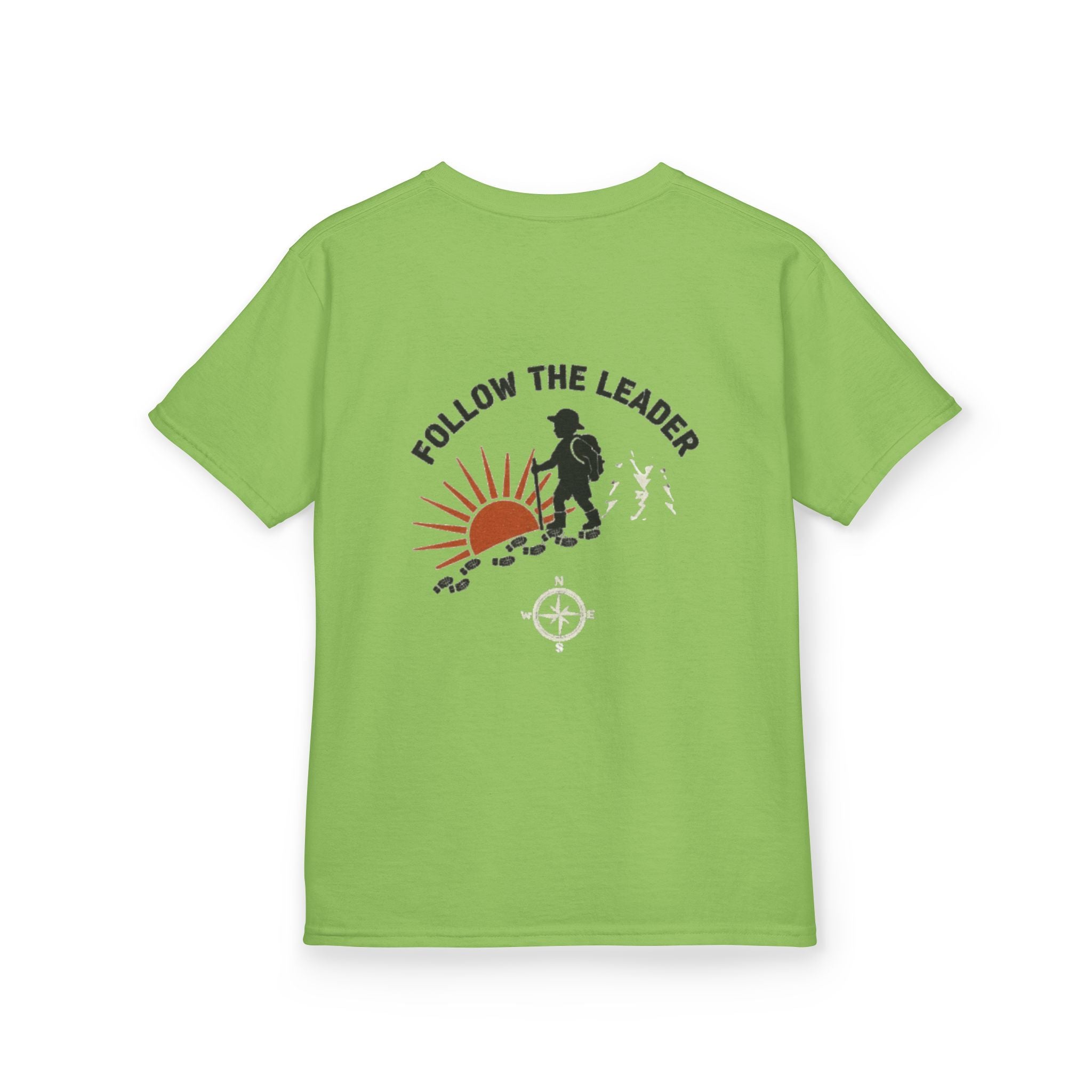 Kids Tee — "Follow the Leader" Adventure Graphic (Gallus Logo)