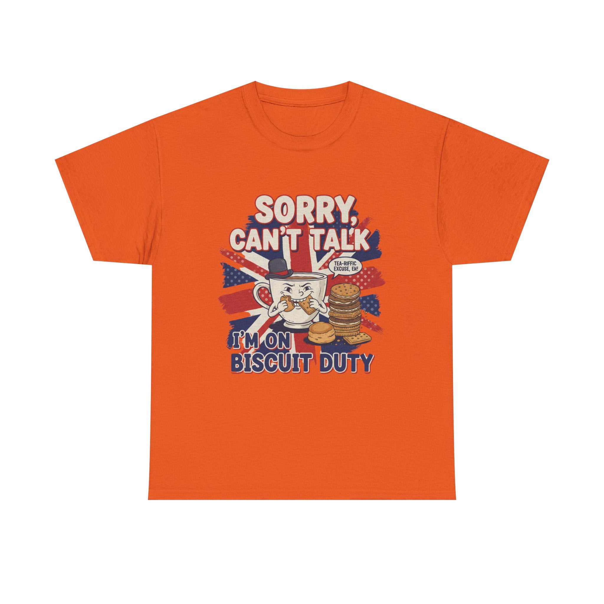 Biscuit Duty T‑Shirt - "Sorry Can't Talk, I'm On Biscuit Duty" British Tea & Biscuit Graphic Tee