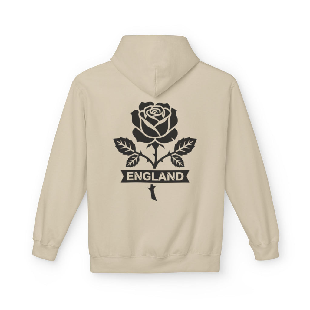 England Rose Hoodie – Vintage Floral Emblem Pullover