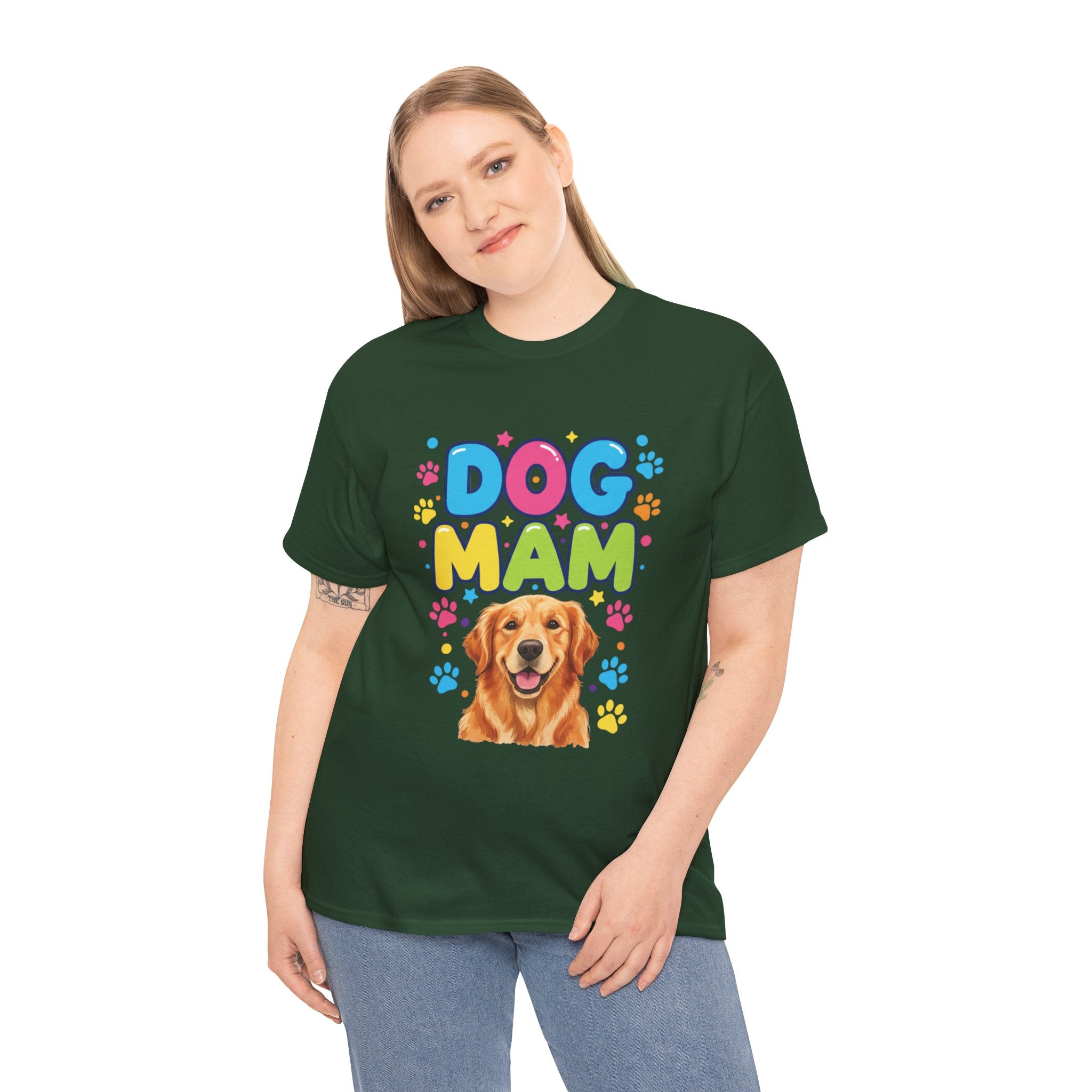Dog Mam T-Shirt — Cute Colorful "Dog Mam" Graphic Tee for Dog Lovers