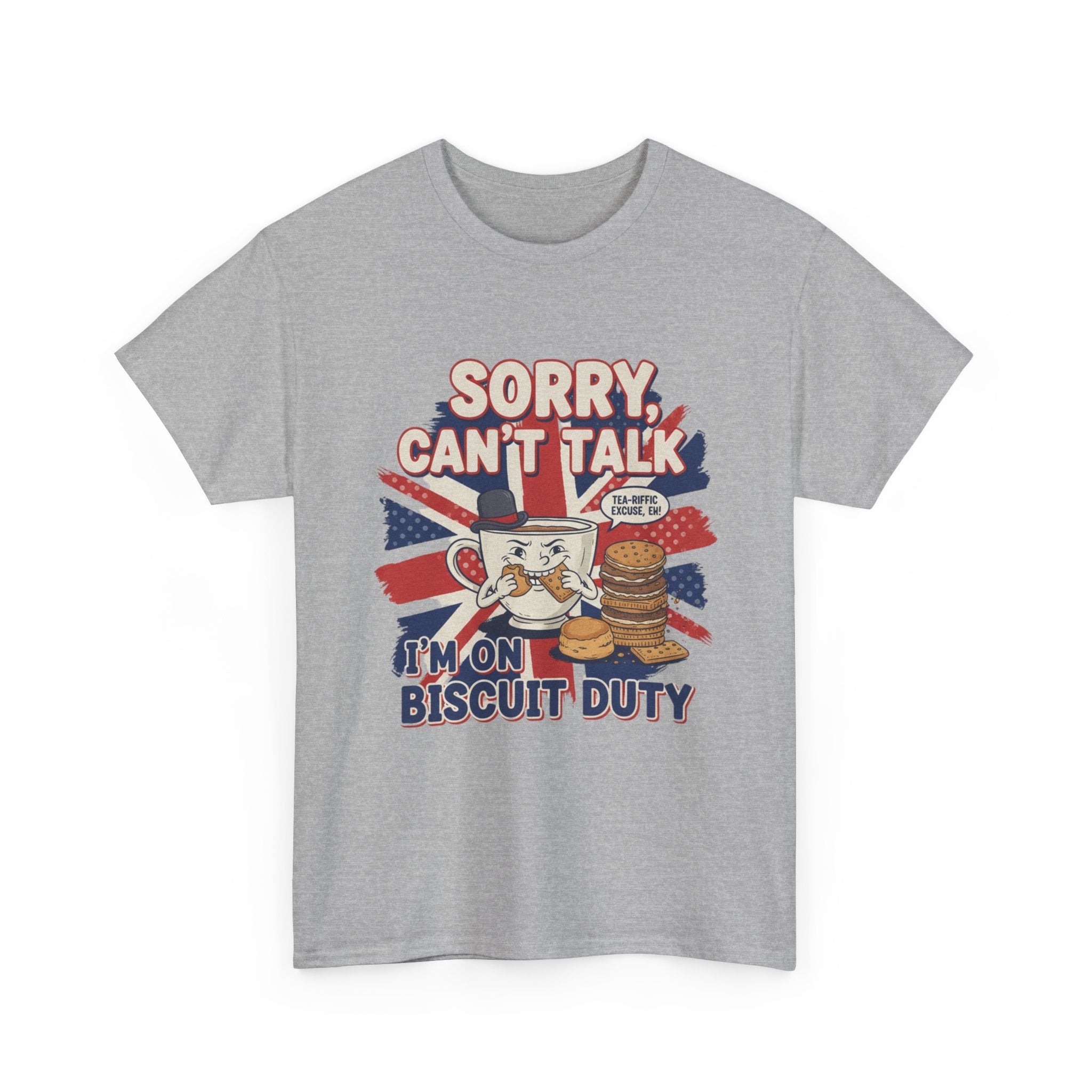 Biscuit Duty T‑Shirt - "Sorry Can't Talk, I'm On Biscuit Duty" British Tea & Biscuit Graphic Tee