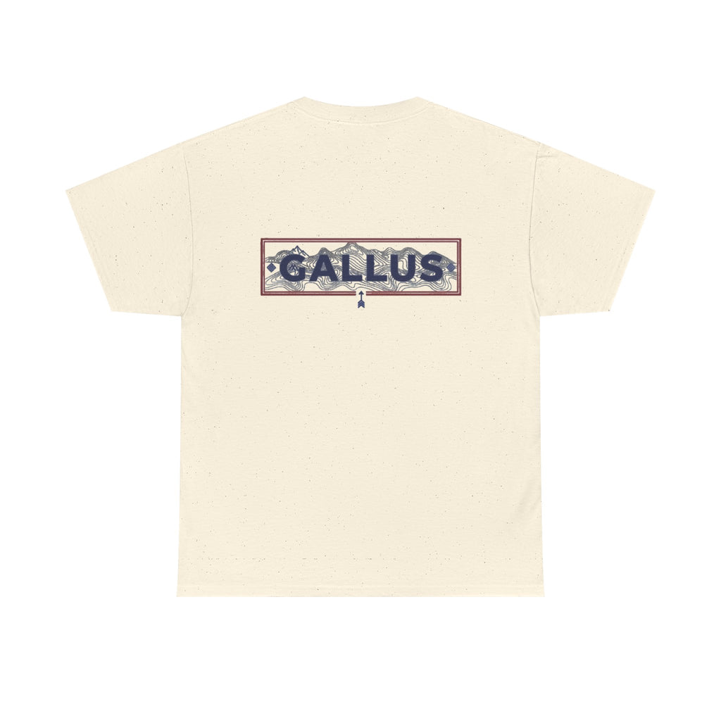Gallus Logo T-Shirt — Minimal Retro Chest & Back Graphic Tee