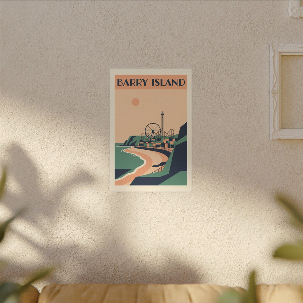 Barry Island Vintage Travel Poster Canvas