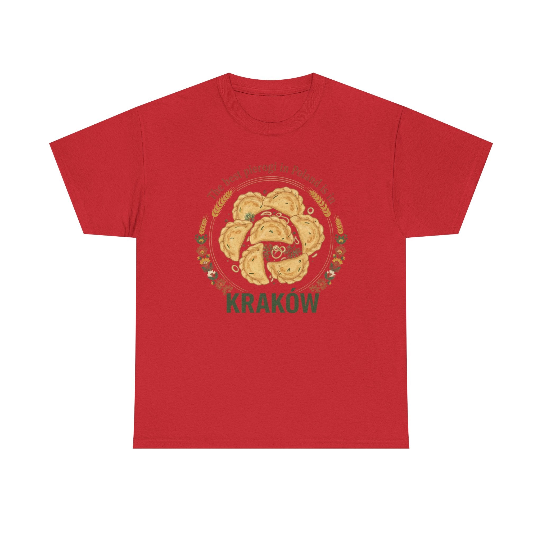 Kraków Pierogi Graphic Tee — "The best pierogi in Poland is in KRAKÓW" T-Shirt