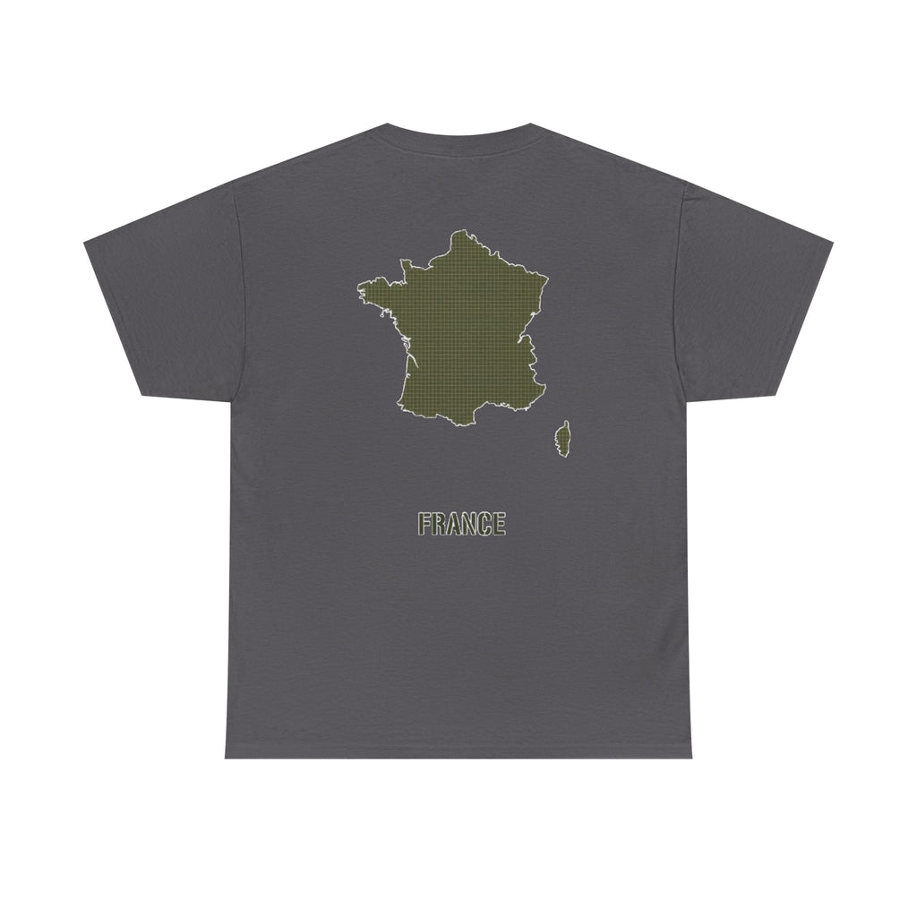 France Map T‑Shirt — Minimal Grunge Outline Tee