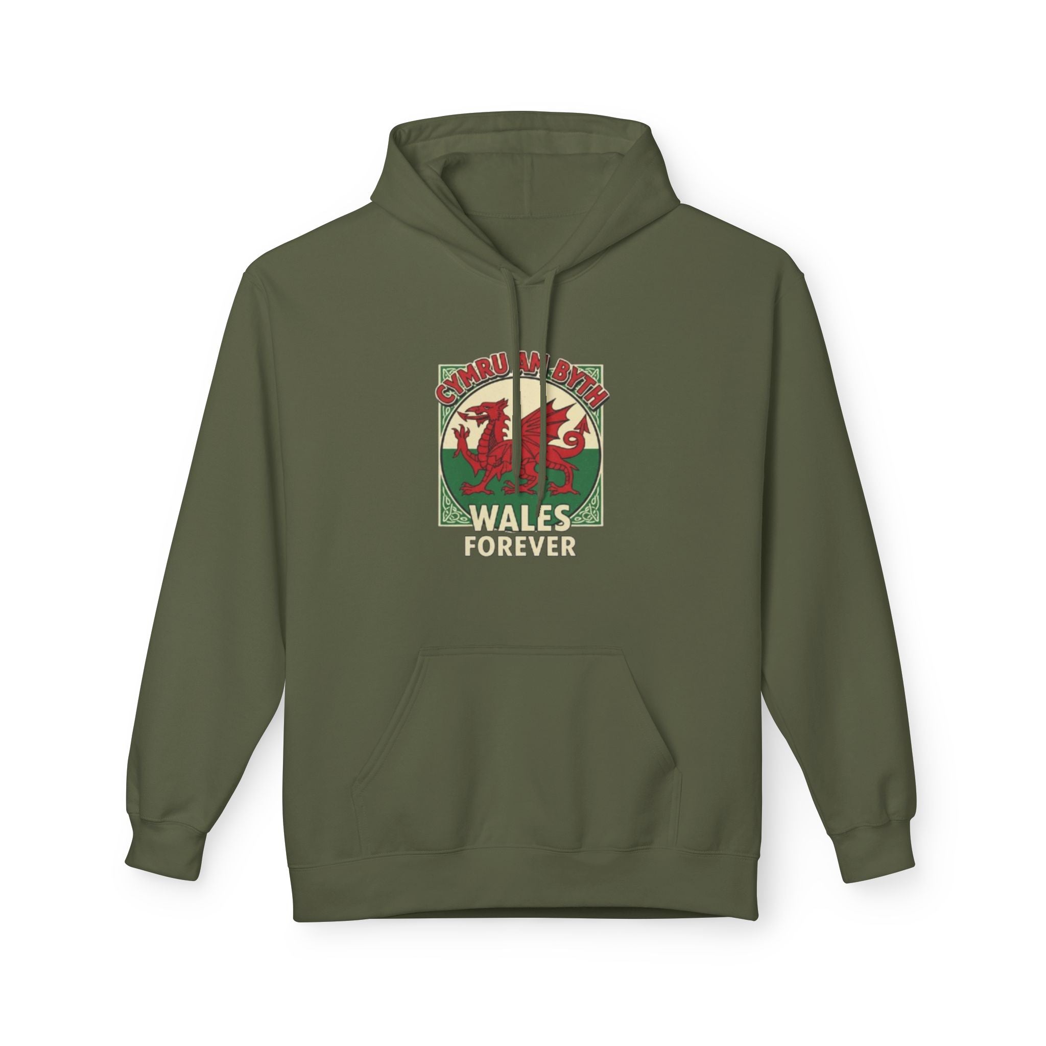 Wales Forever Hoodie — Vintage Welsh Dragon Graphic
