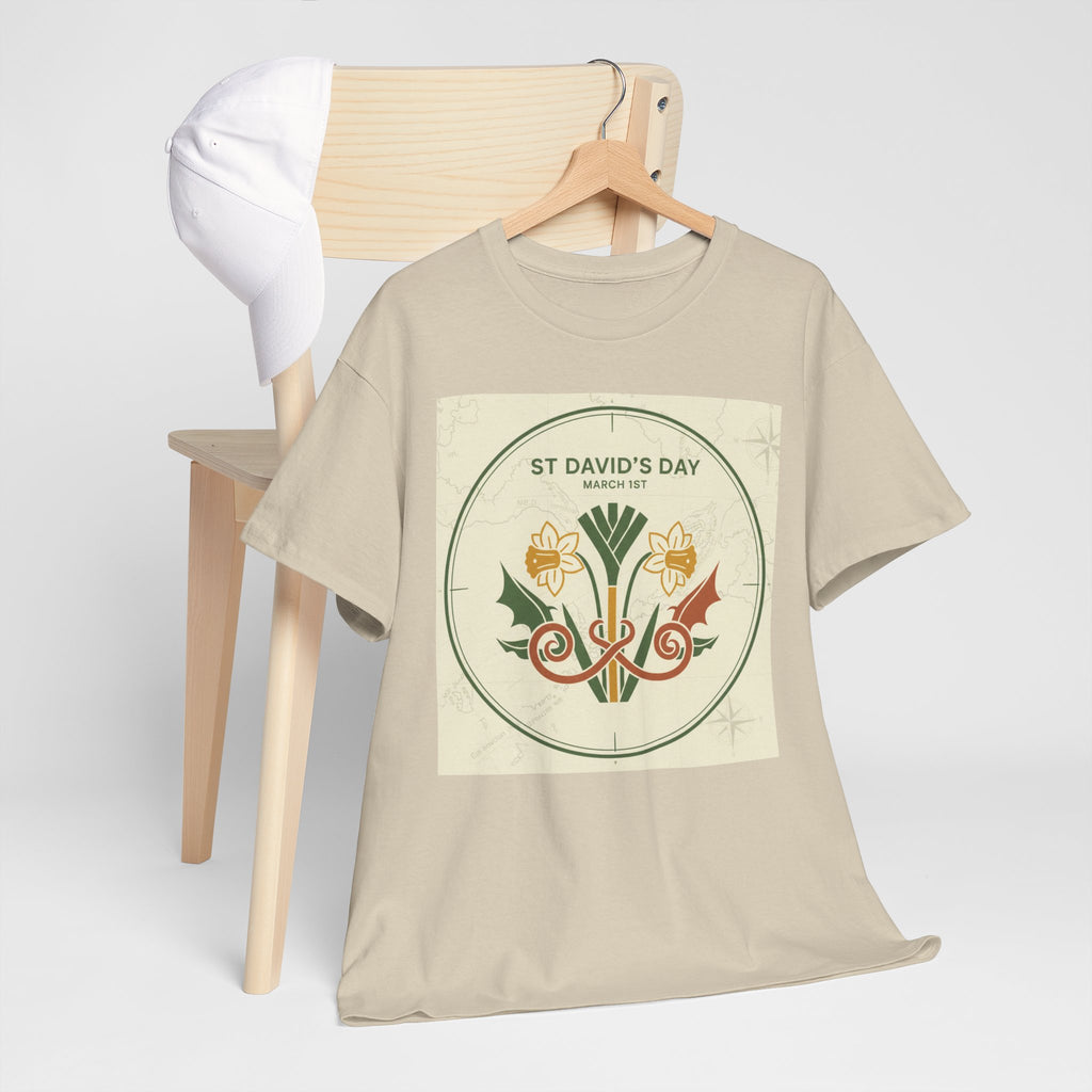 St. David's Day Floral Tee — Welsh Daffodil & Leek Celebration Shirt