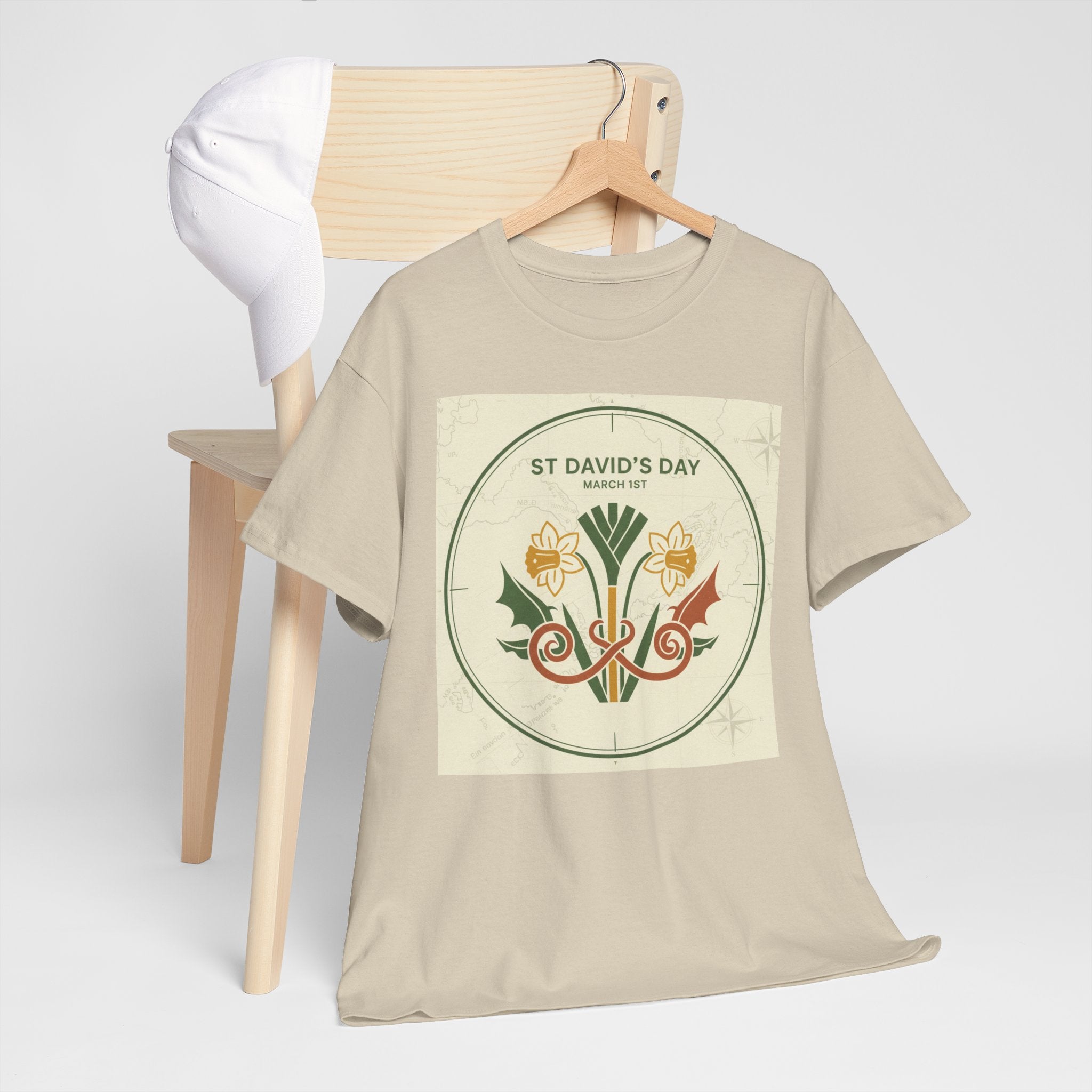 St. David's Day Floral Tee — Welsh Daffodil & Leek Celebration Shirt