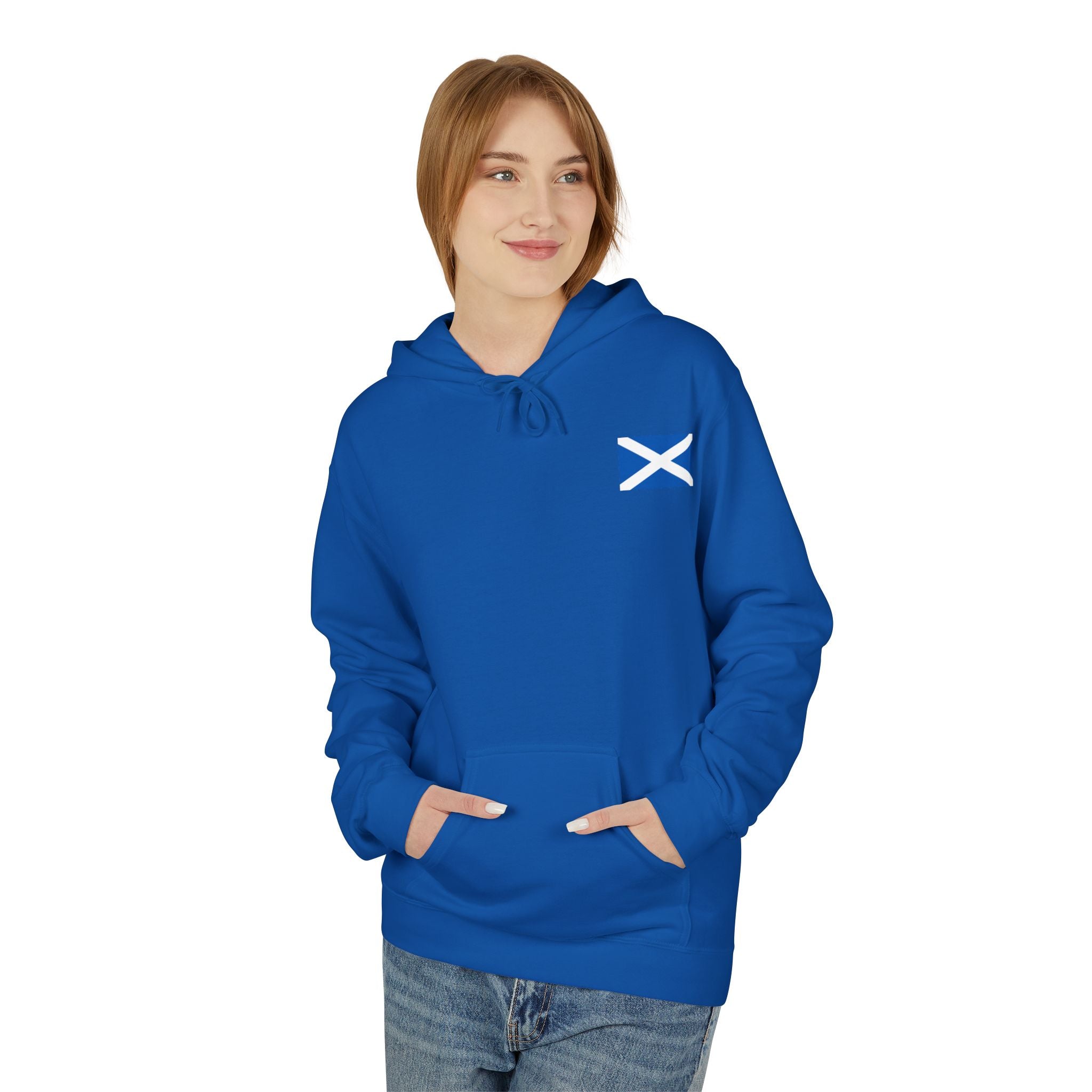 Scottish Hoodie — "Scottish & Proud" Vintage Stag Graphic Pullover